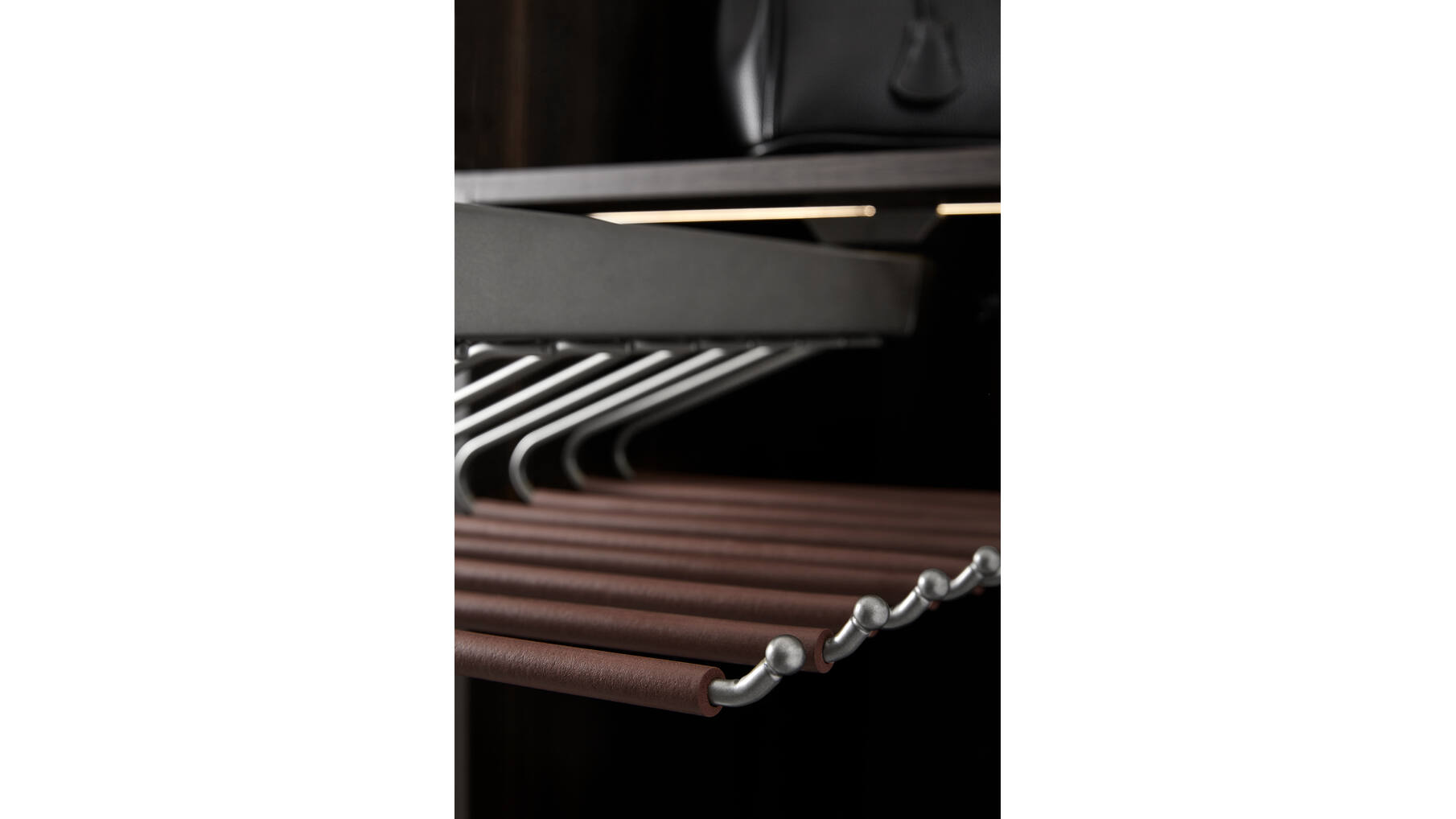 703502  B Series - Top Mounting Trousers Rack Brown