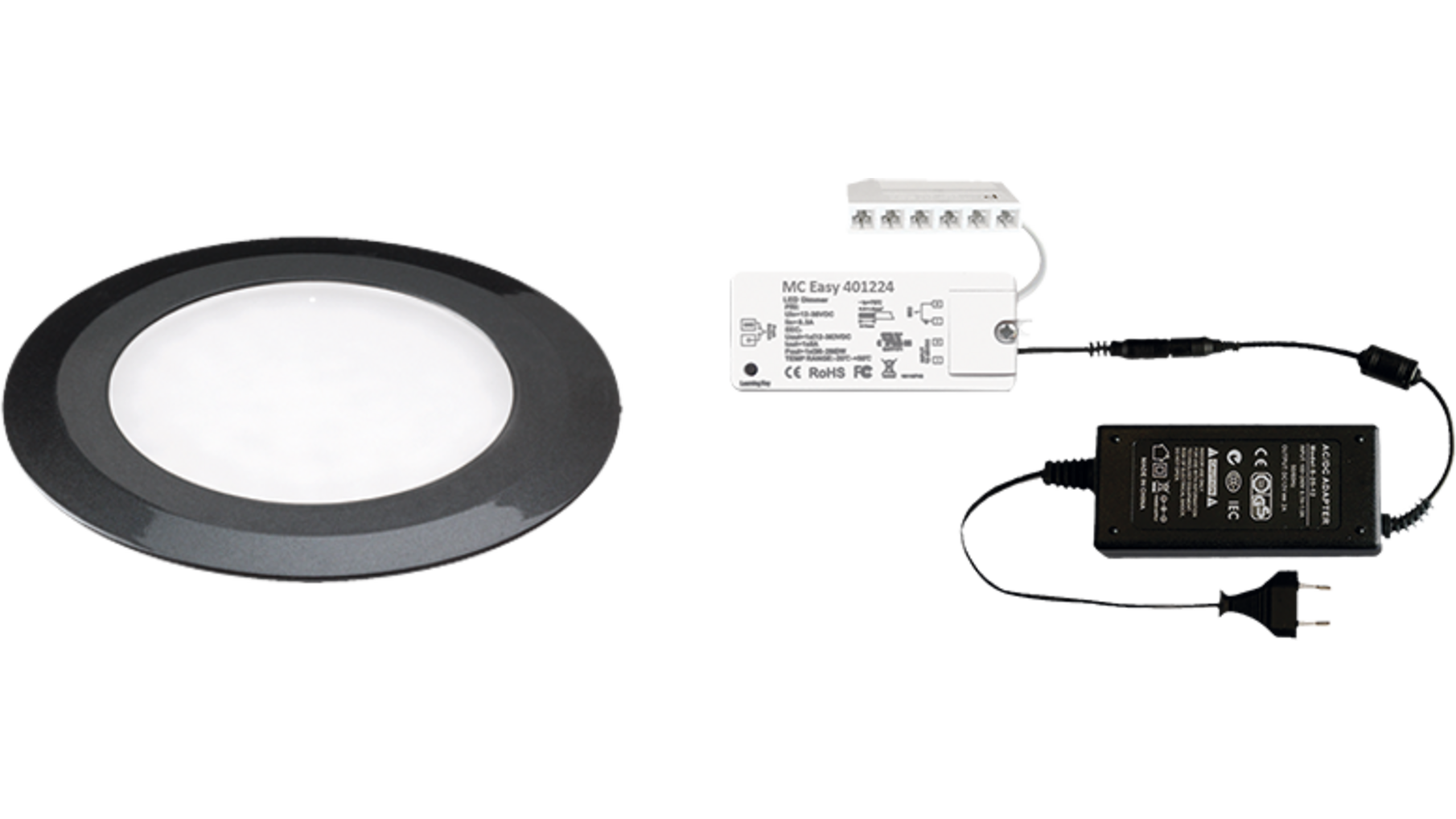 5x Date zwart 12V + MC-Easy + Driver 24W