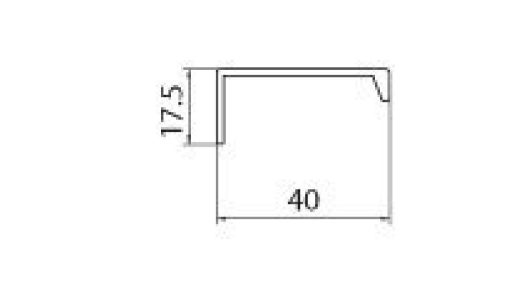 Greep wit 40x40mm