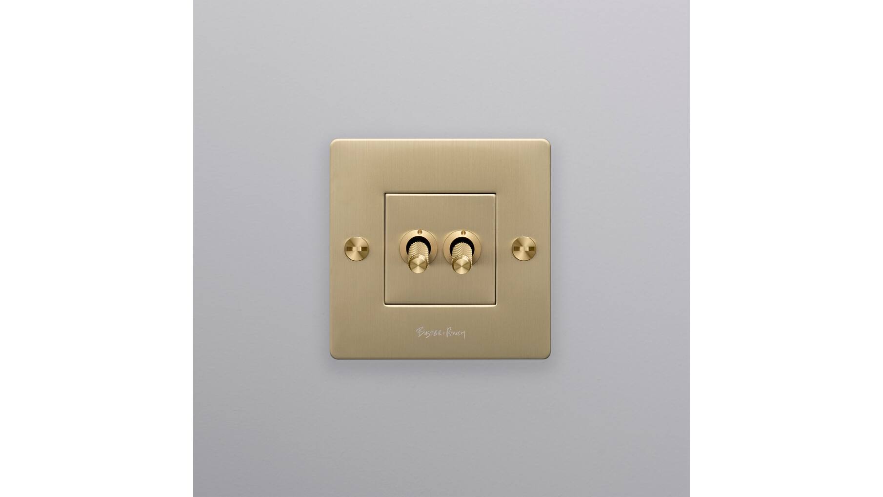 1G Double Toggle Switch/Brass