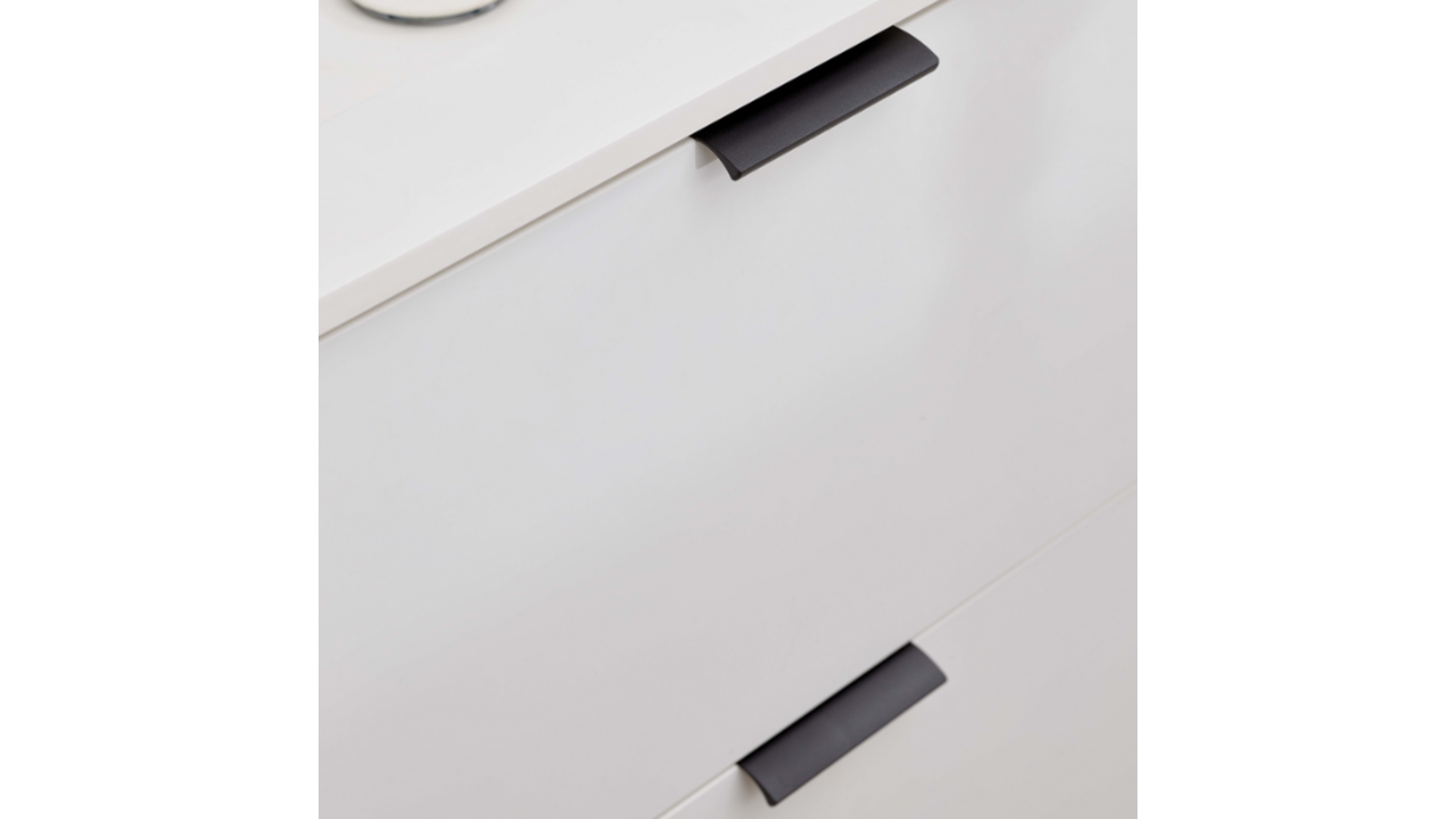 Greep 10x40mm mat zwart geborsteld