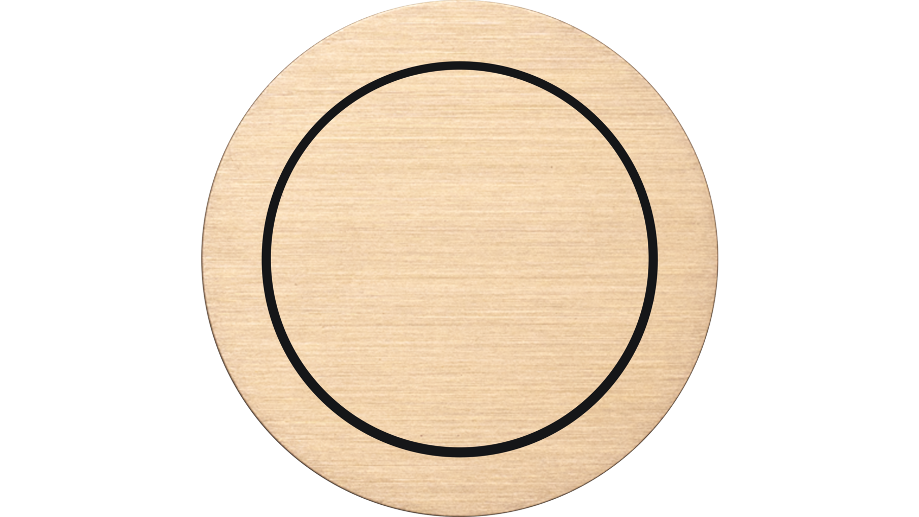 Rond 2.0 Push button 2X- s. trim - brushed brass
