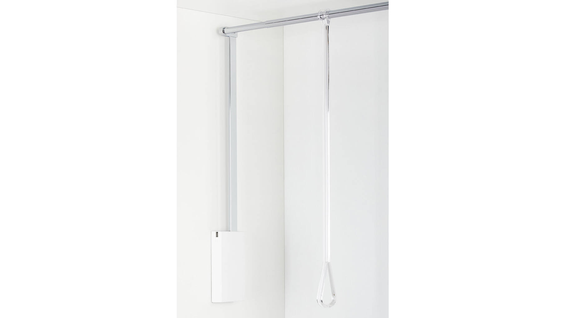 Garderobelift met dubbele soft close 750-1100mm wit/chroom