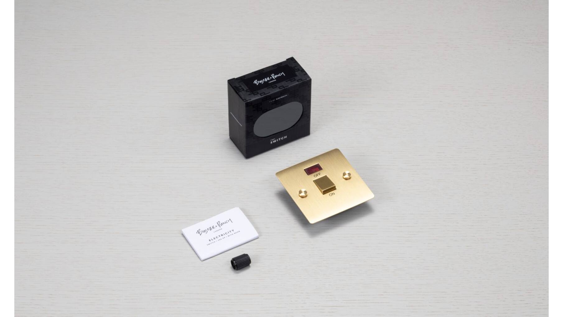 20A Dp Switch w/ Neon - Brass