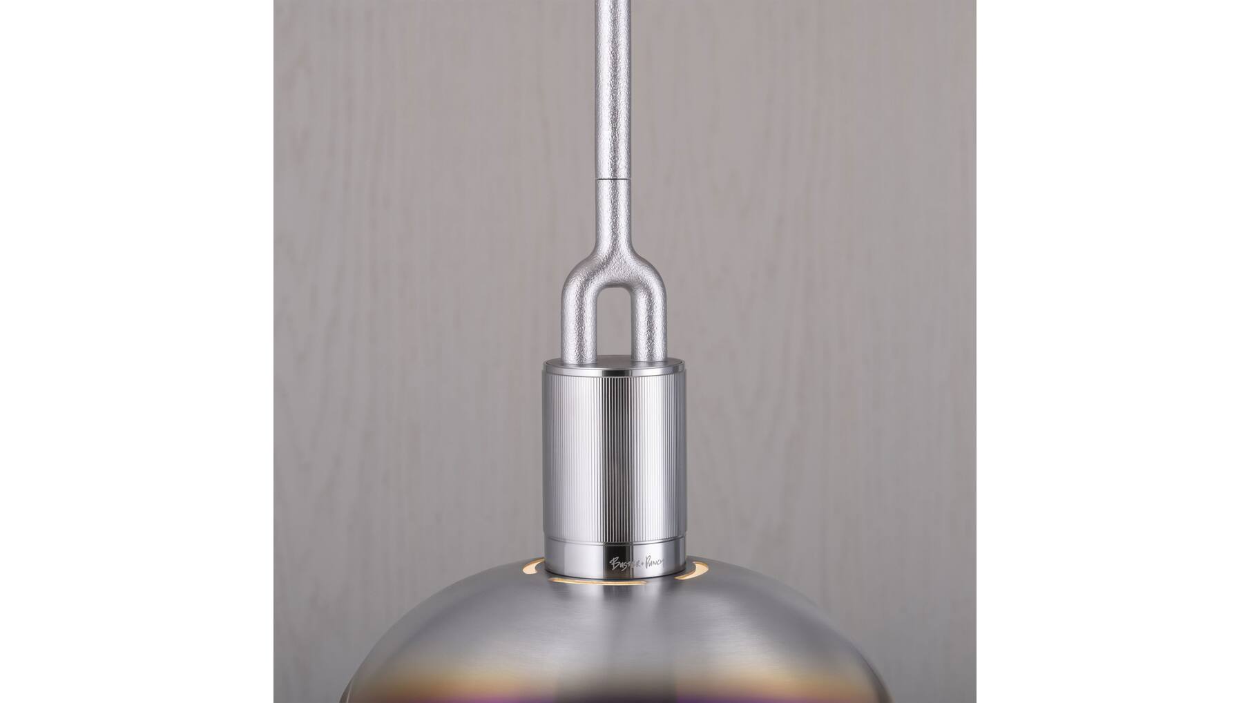 Forked Pendant/Steel/Medium Burnt Steel Shade/Medium S
