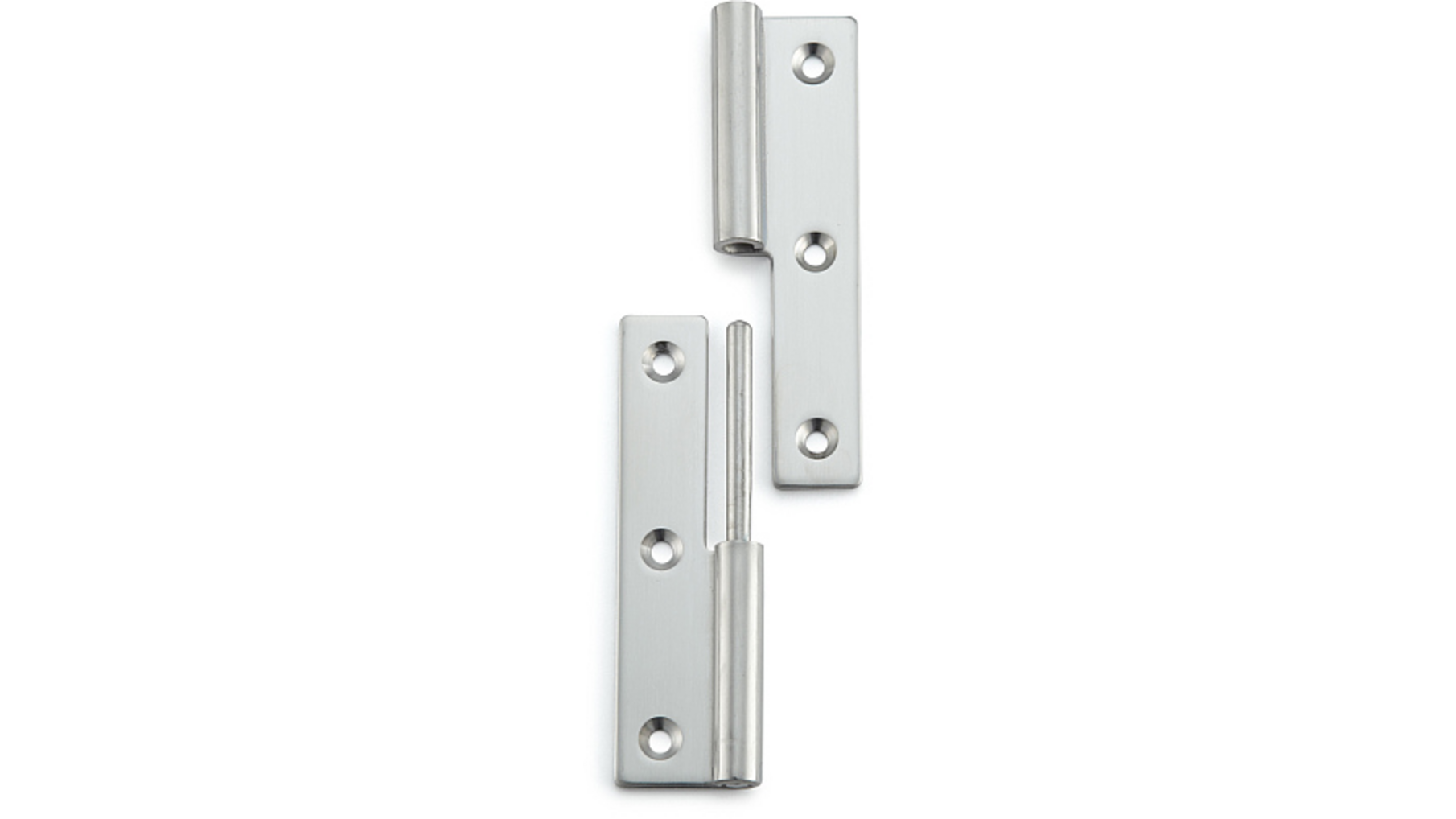 Paumelle RVS hoogte 75mm rechts, breedte 38mm (uitgeslagen)