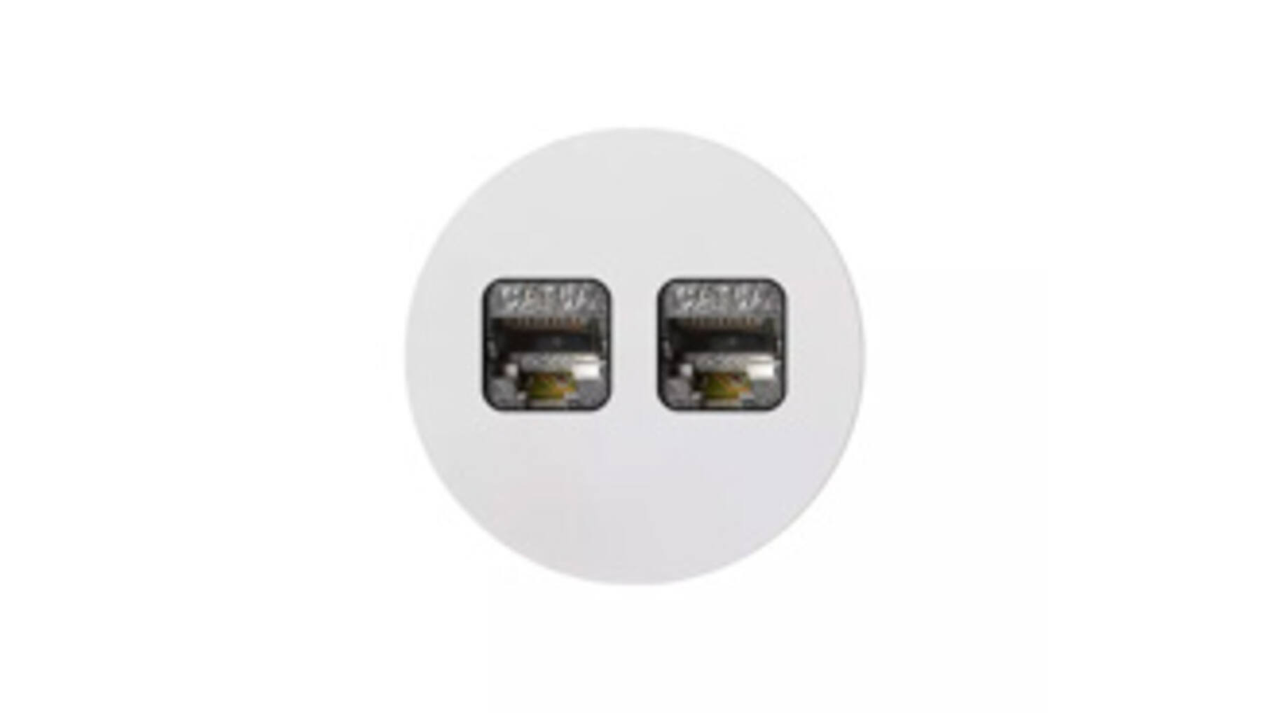 Rond 2.0 Multifit Data port  2 Keystones- s. trim - white al