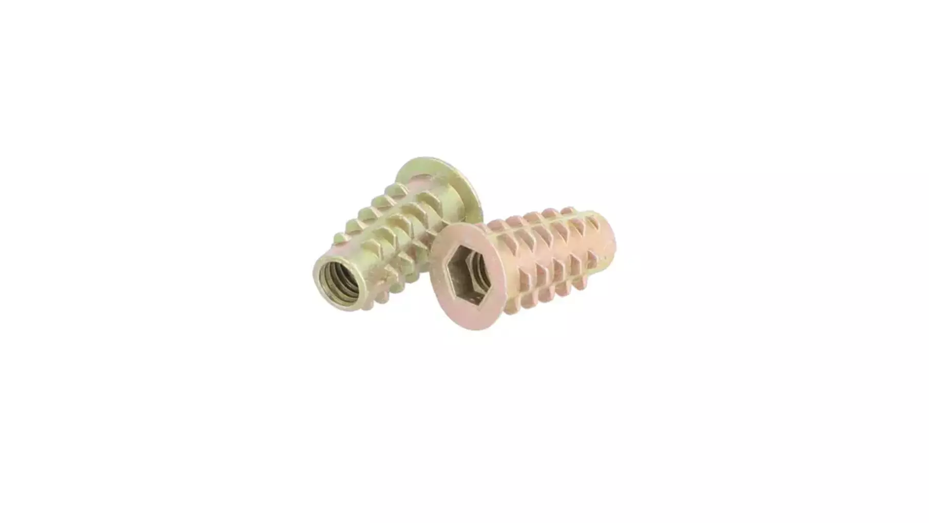 Rampabus conisch M6/12,5x20mm met rand, geel verzinkt, SW6