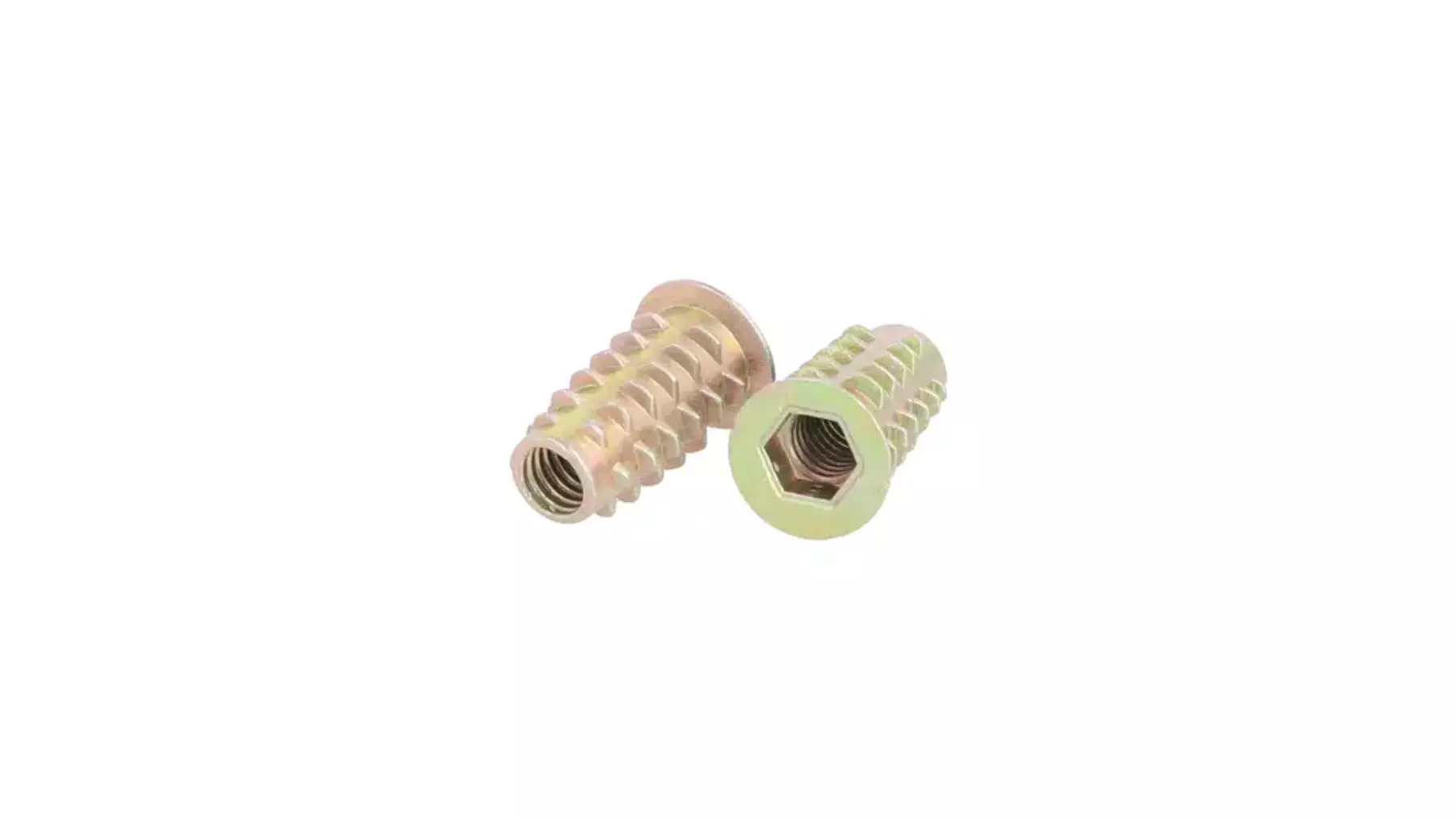Rampabus conisch M6/12,5x20mm met rand, geel verzinkt, SW6