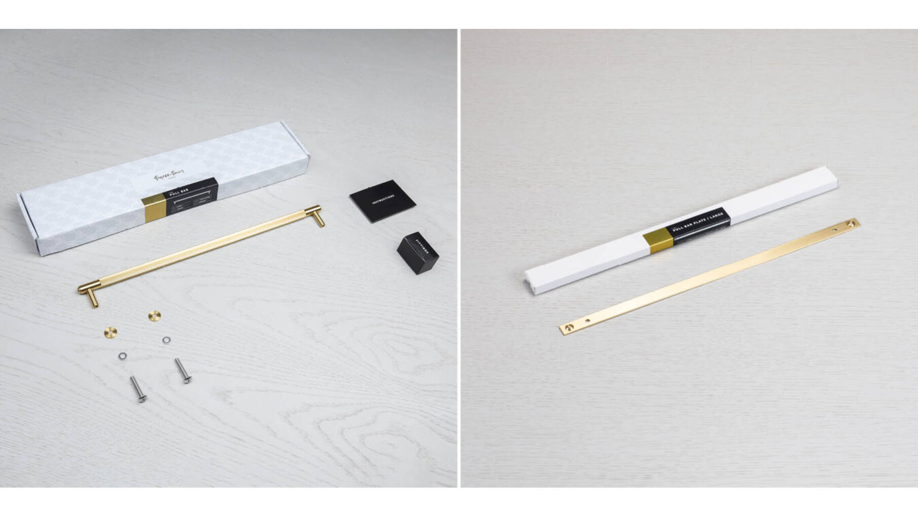 Pull Bar/Plate/Linear/Medium 290Mm/Brass (Non US)