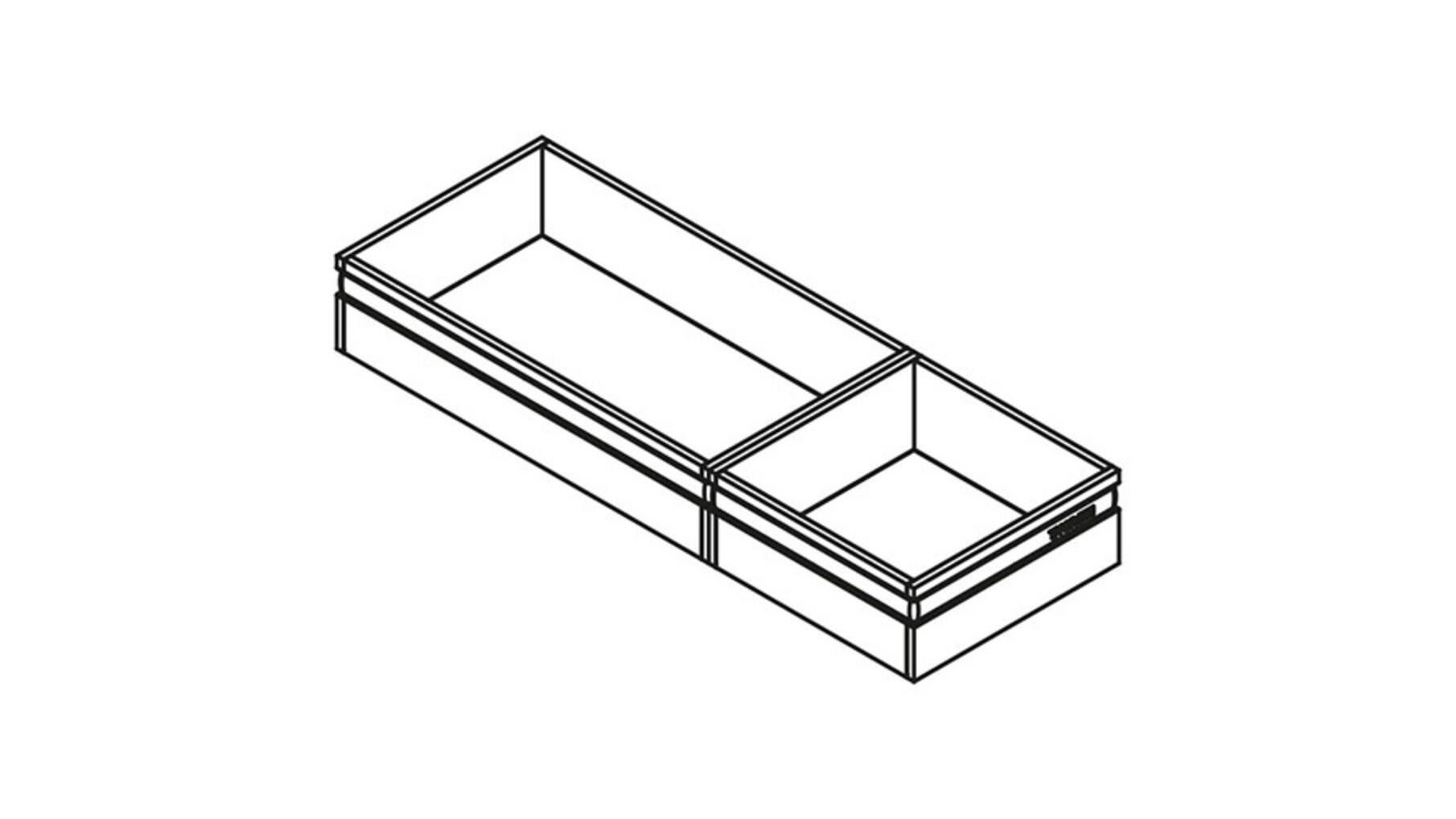 CubiSoft SET voor ladediepte 450mm, hoogte 62mm, 1x