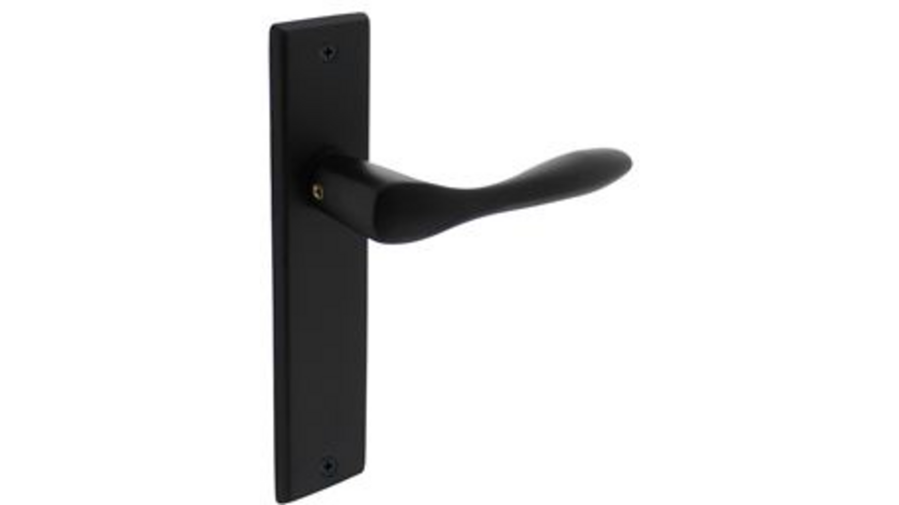 Deurkruk Banaan met schild 181x41x7mm blind mat zwart