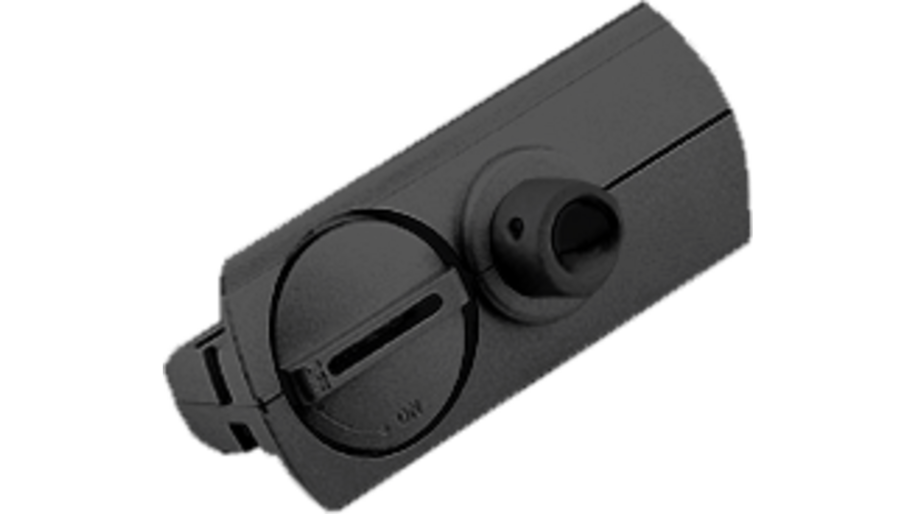 Adaptor zwart 1-fase rail met 1x M10 binnendraad