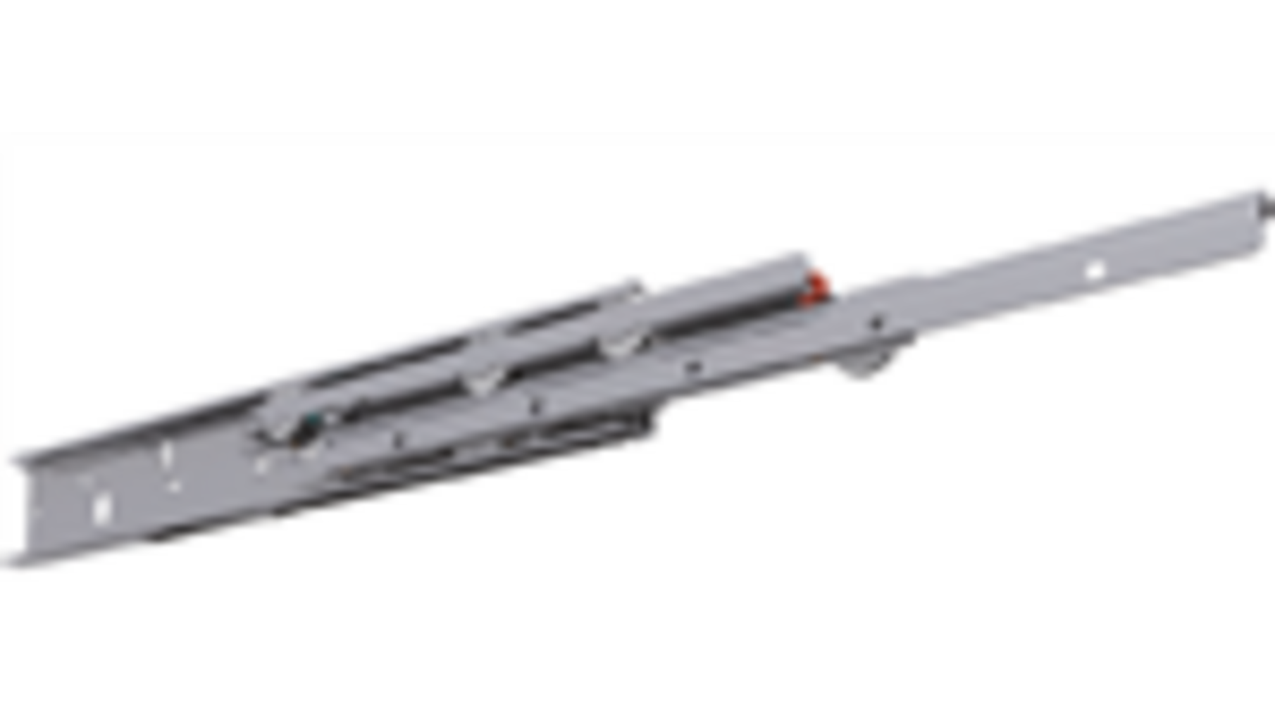 Ladegeleider RVS 500mm inhangsysteem, voor softclose