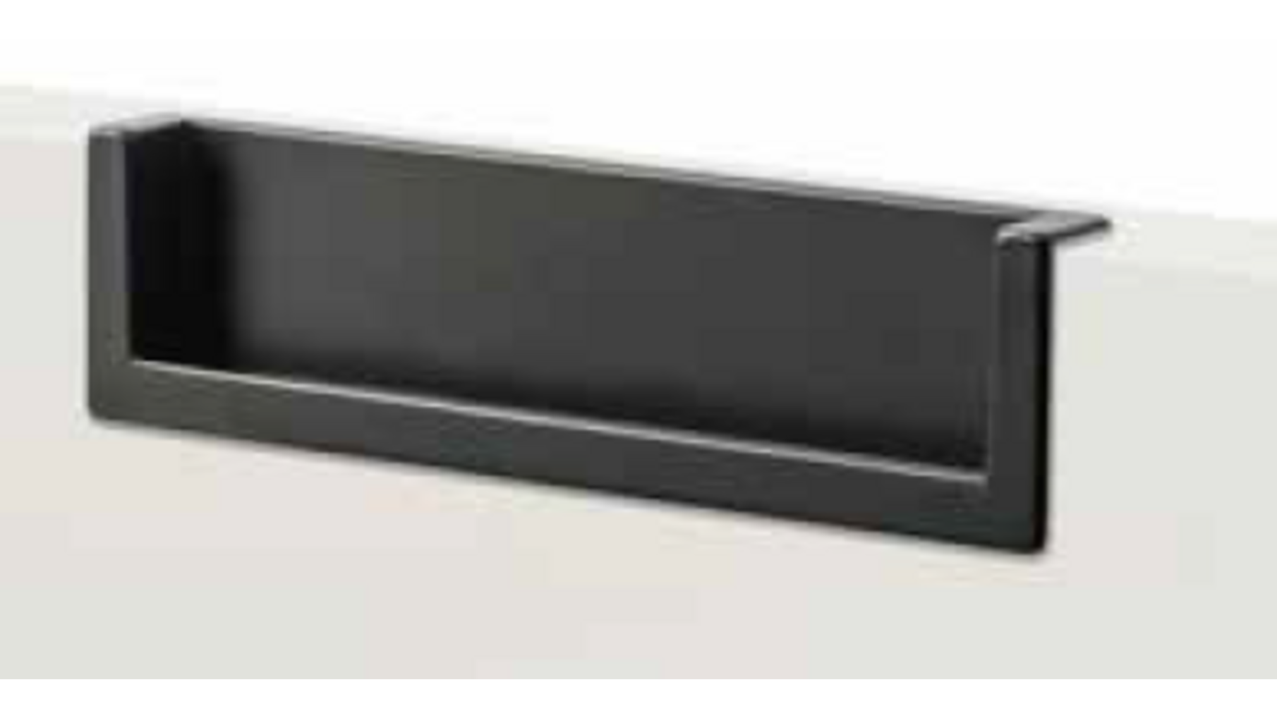 Inlaatgreep 140x44x18mm mat zwart, hartmaat 128mm, 20 st.