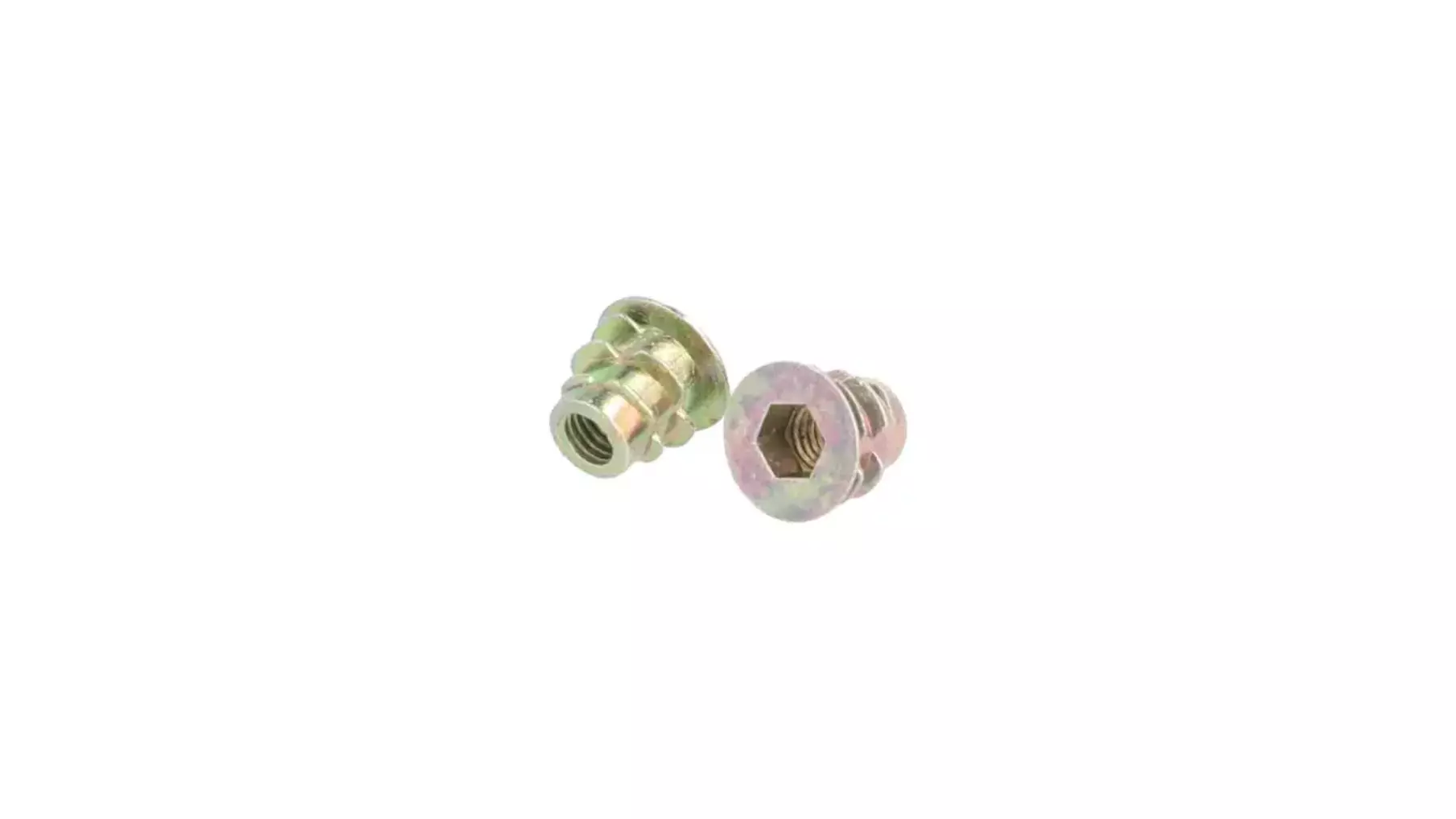 Rampabus met rand,  M5, lengte 10mm geel verzinkt