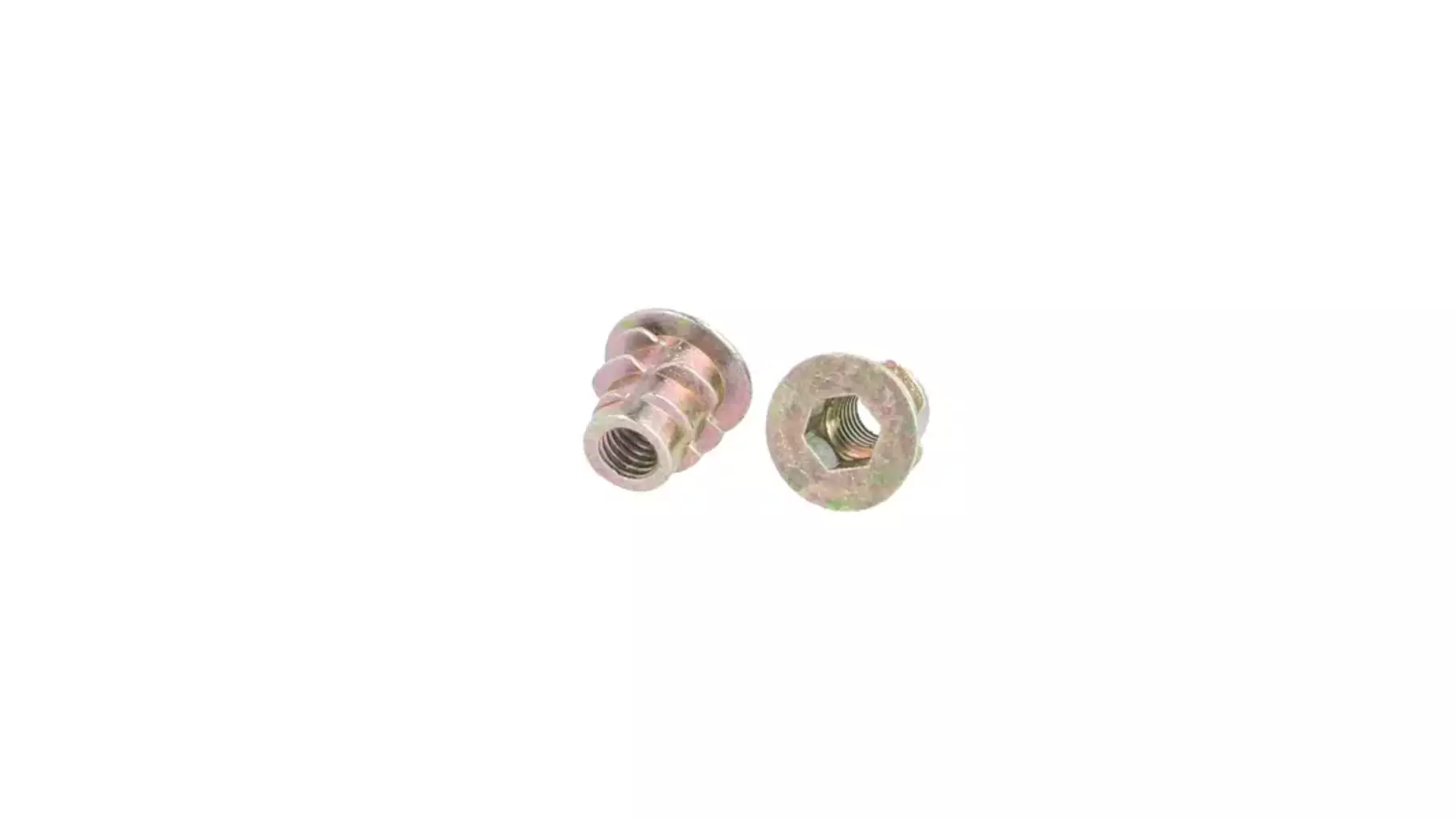 Rampabus met rand,  M5, lengte 10mm geel verzinkt