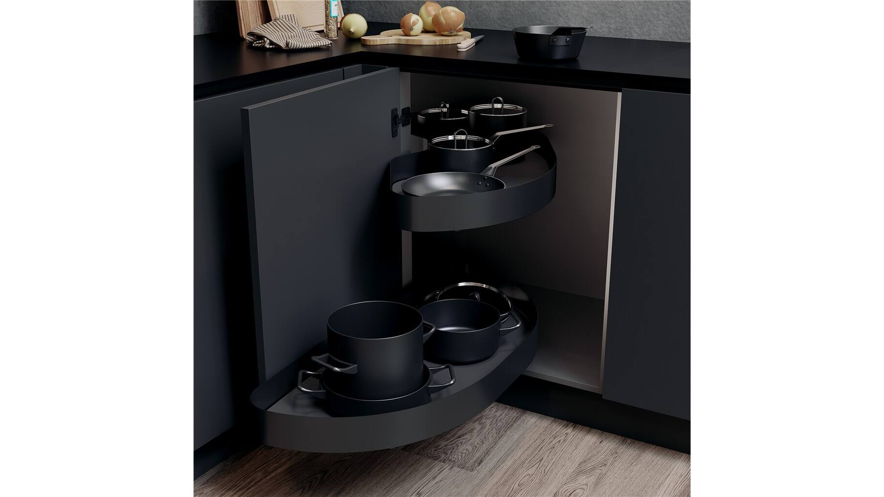 Cornerstone MAXX Planero 600 antraciet links, 2xdraaiplateau