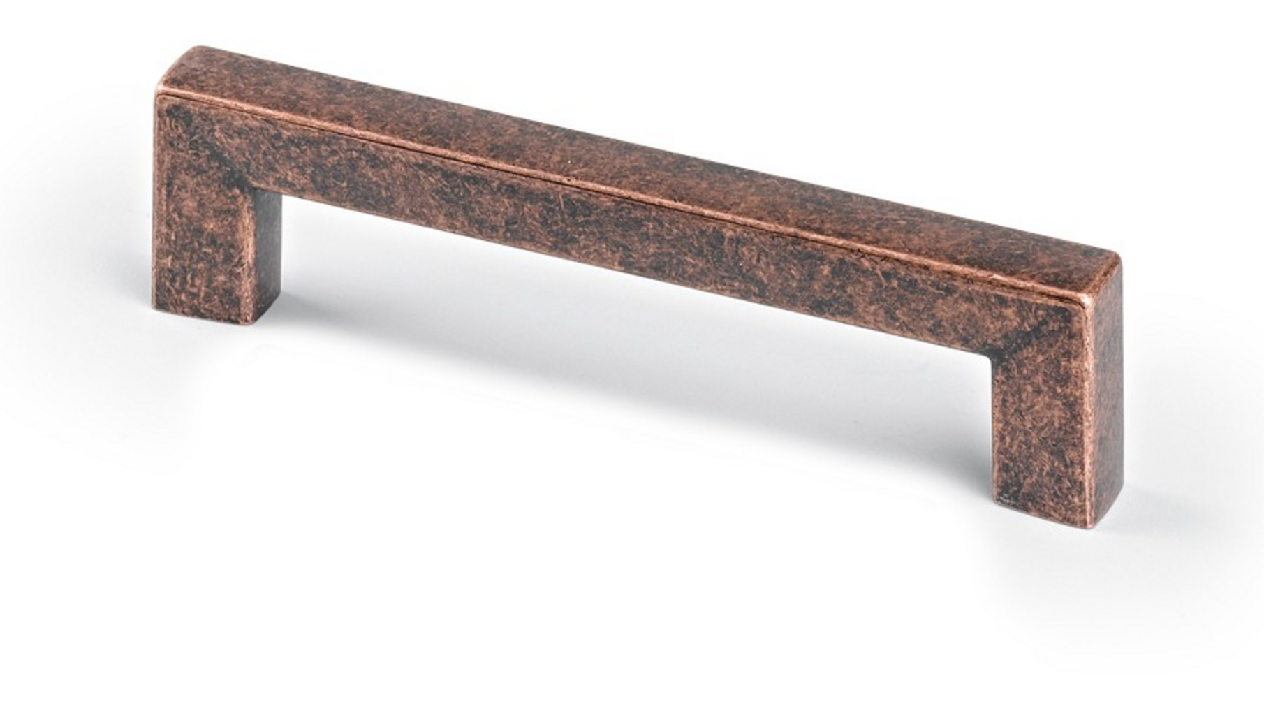 Greep SQUARE oud koper 114x11mm, hartmaat 96mm