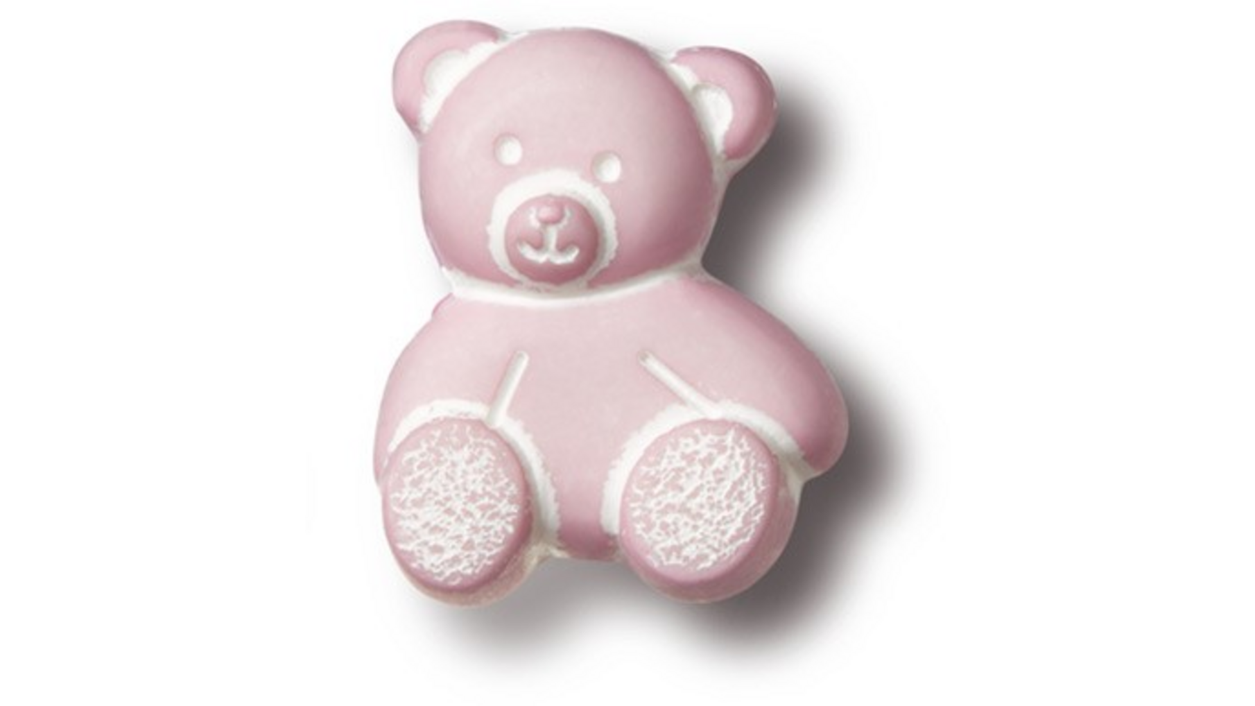 Knop nylon ROZE BEERTJE-vorm 38x47mm
