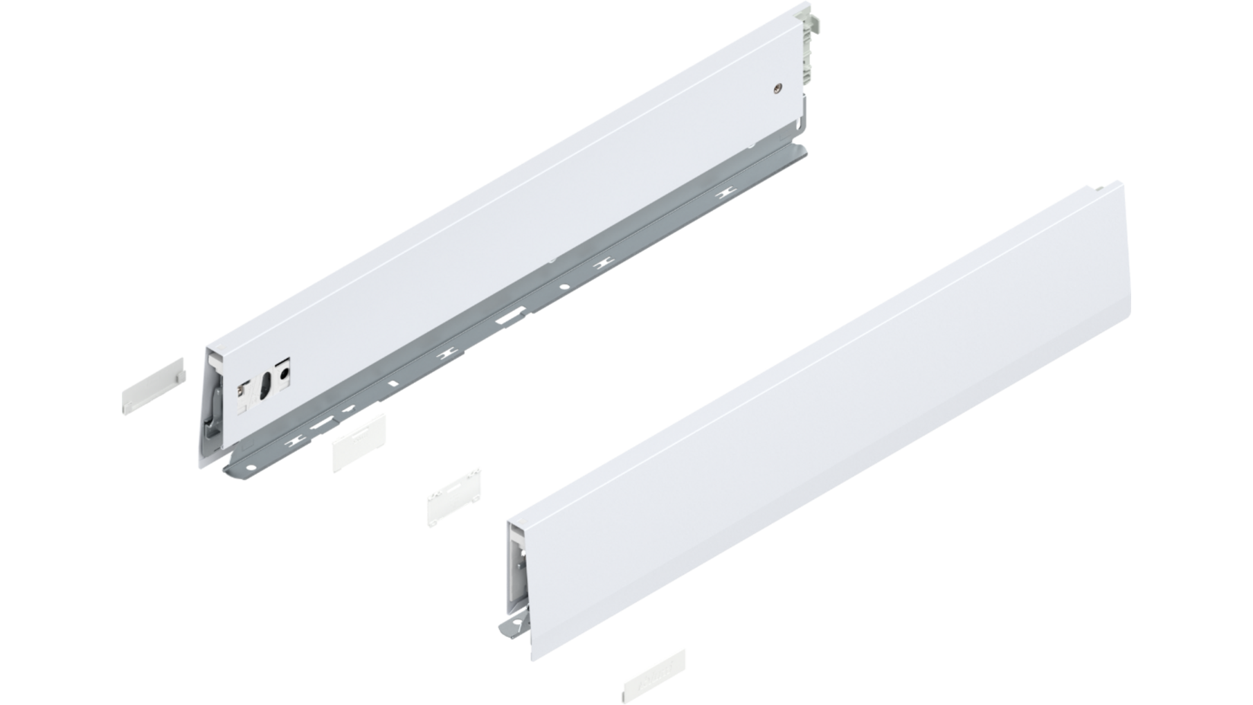 Merivobox zijkant M-hoogte, R+L, 500mm kleur: zijdewit