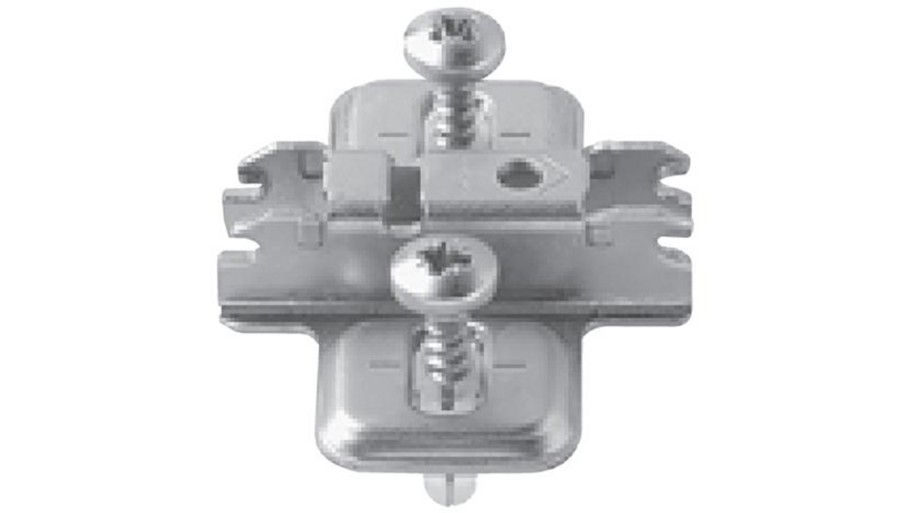 Kruismontageplaat EXPANDO 3mm verdikt, met spreidplug