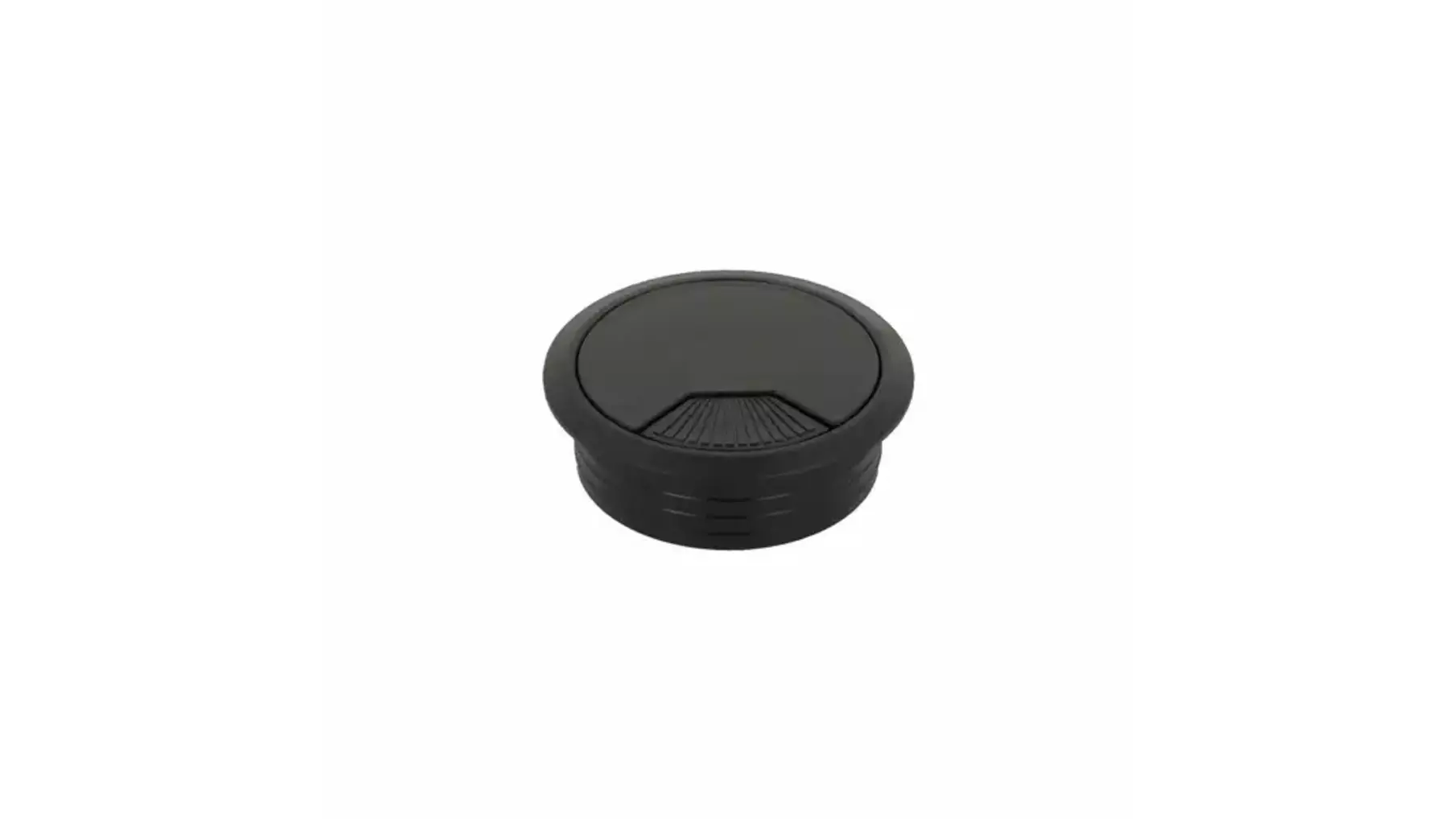 Kabeldoorvoer klep met veer 60mm kunststof zwart
