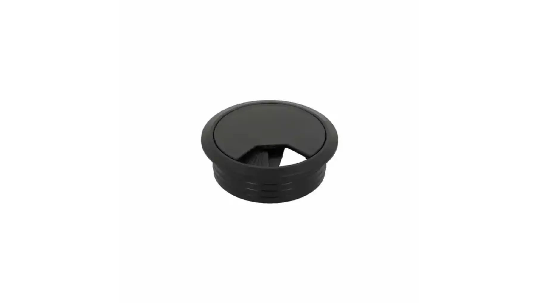 Kabeldoorvoer klep met veer 60mm kunststof zwart