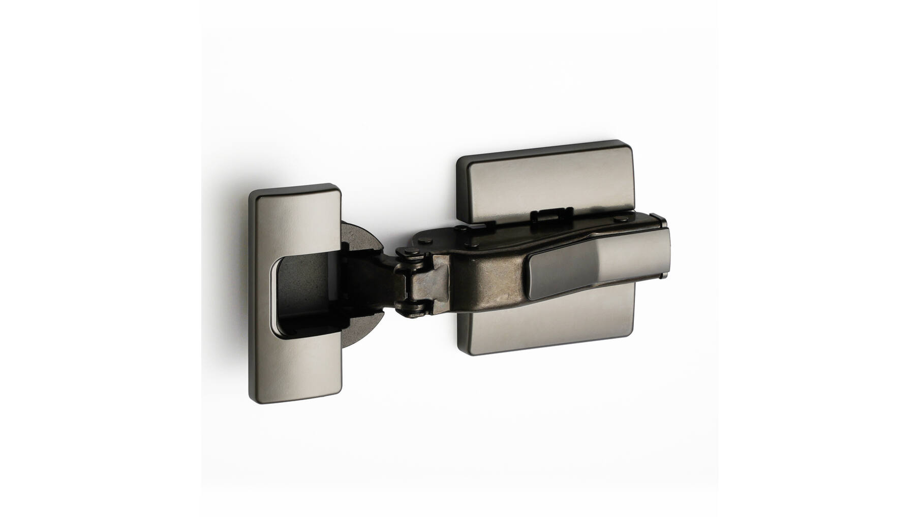 Scharnier met veer inliggend heavy duty zwart nikkel