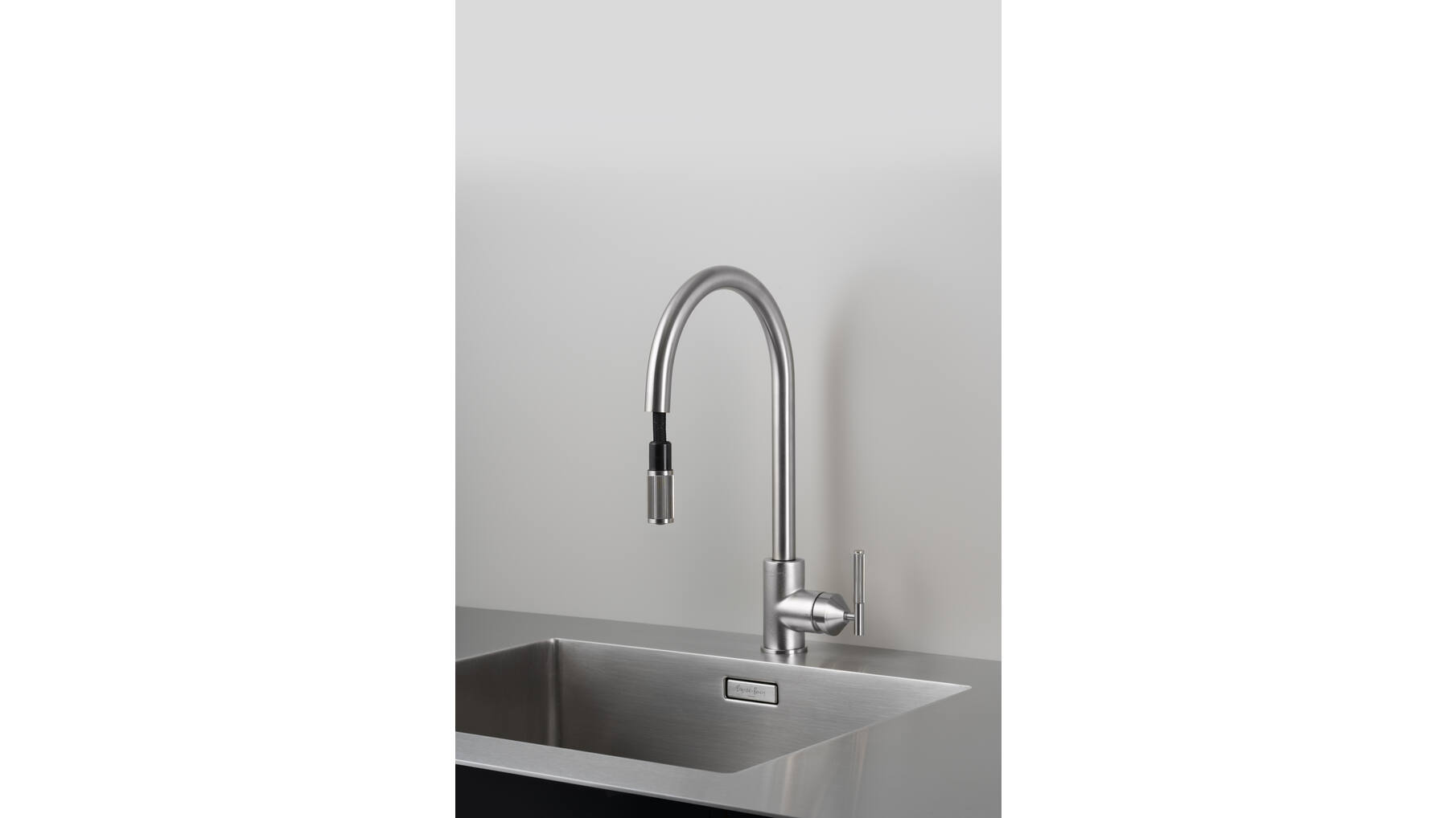 Type A Kitchen Tap/Linear/Mixer w/ Pull Out Spray/Steel