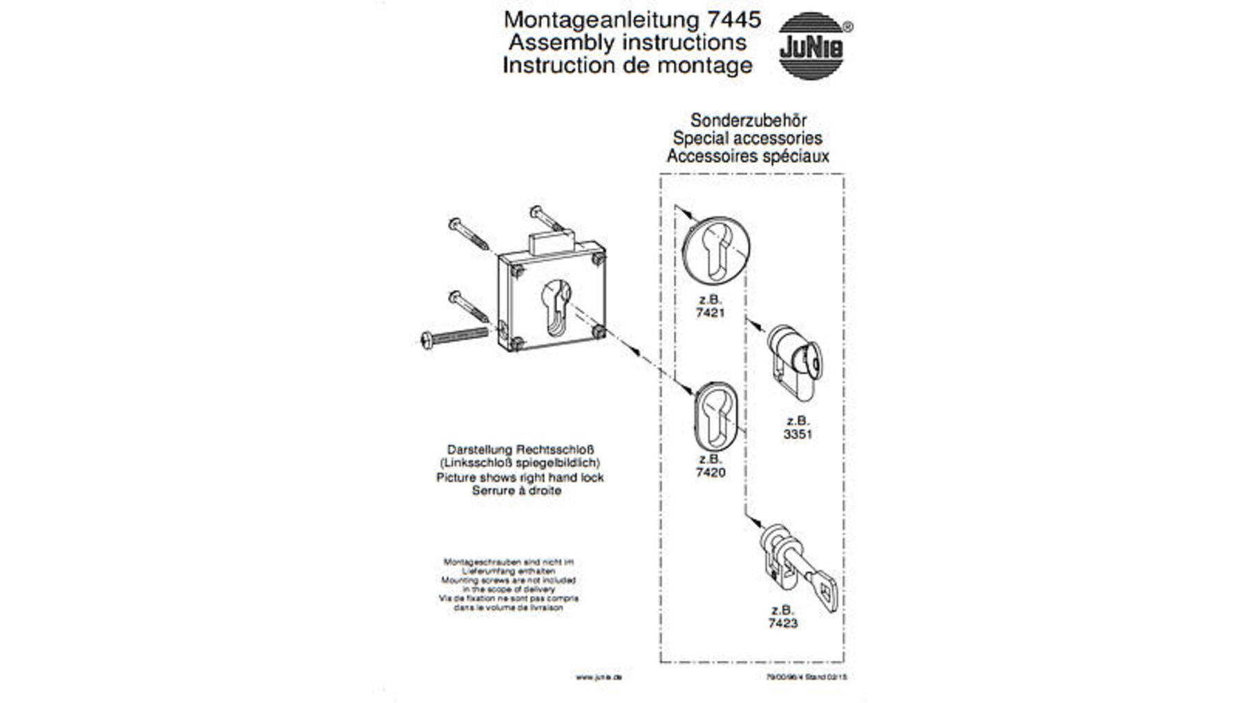 Oplegslot 25mm voor lade vernikkeld voor profielcilinder