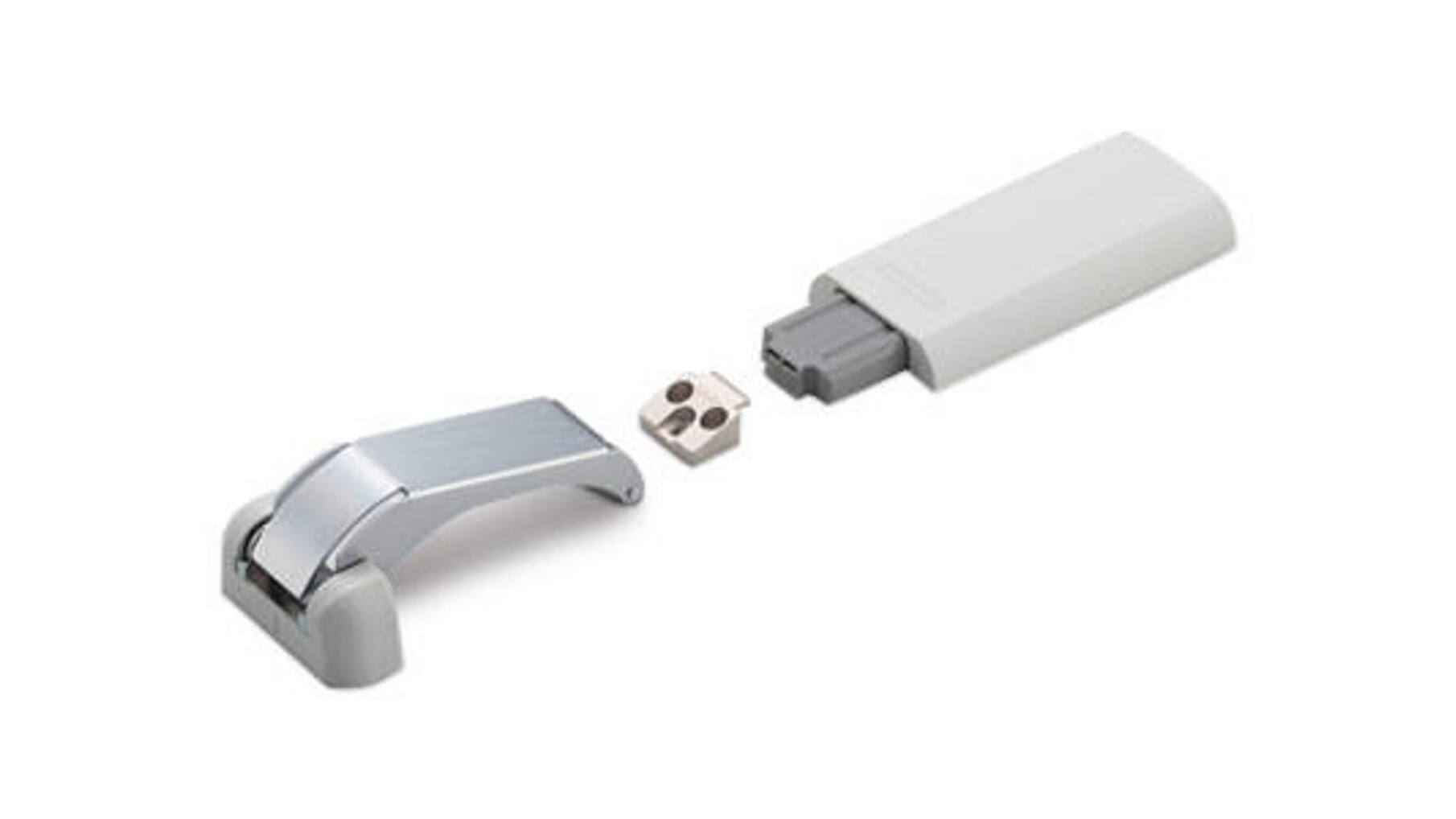 Klepopener met soft close, 13.5-16.0N, met stopper op 95gr