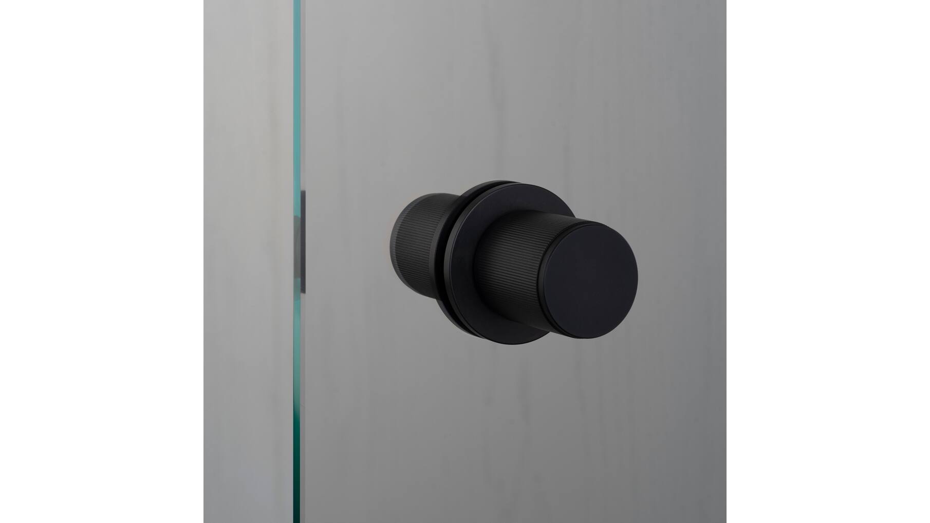 Fixed Door Knob/Double-Sided/Linear/Welders Black