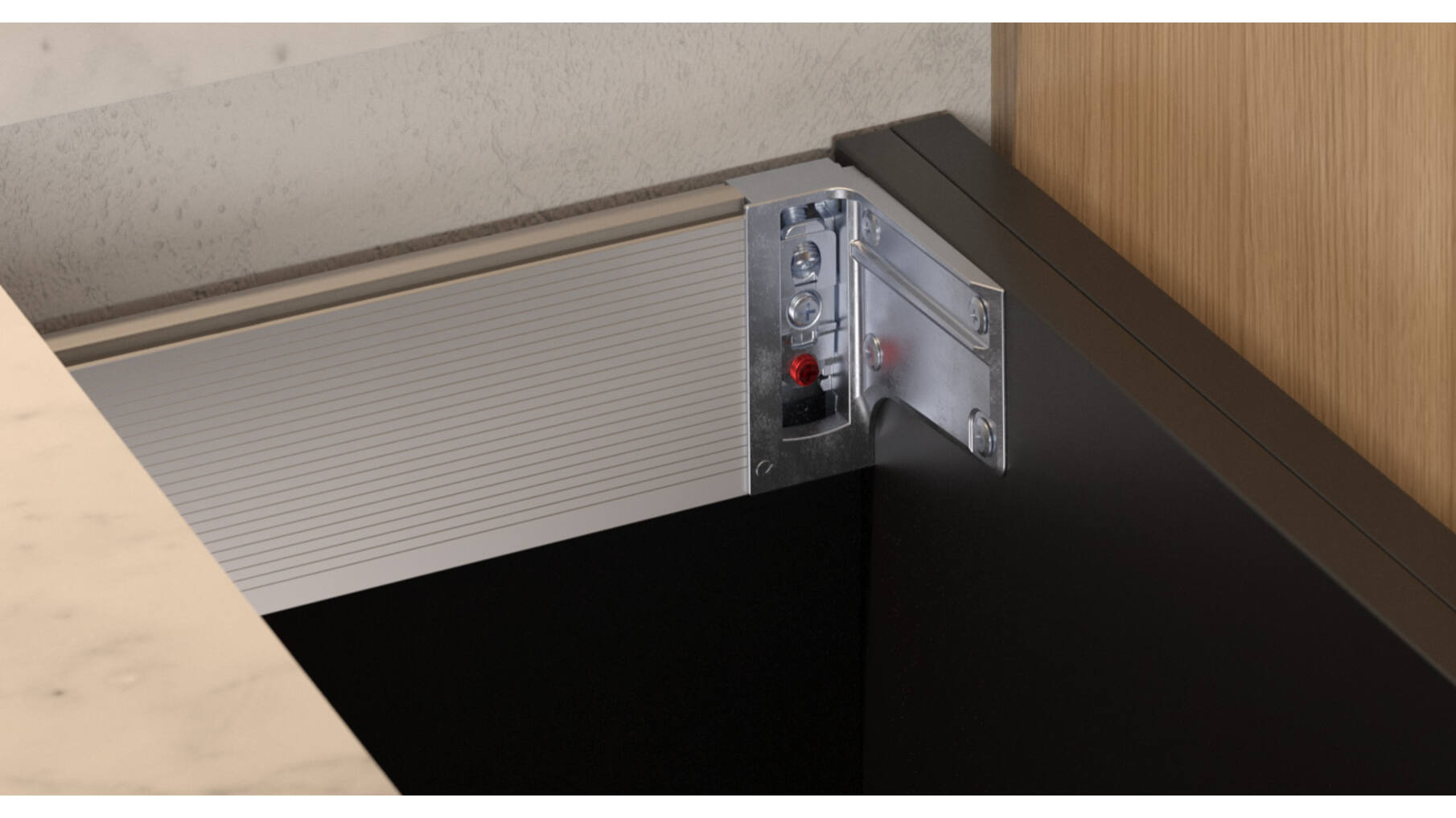 Kastophanger LIBRA H7 rechts, voor alu profiel, om te schroe