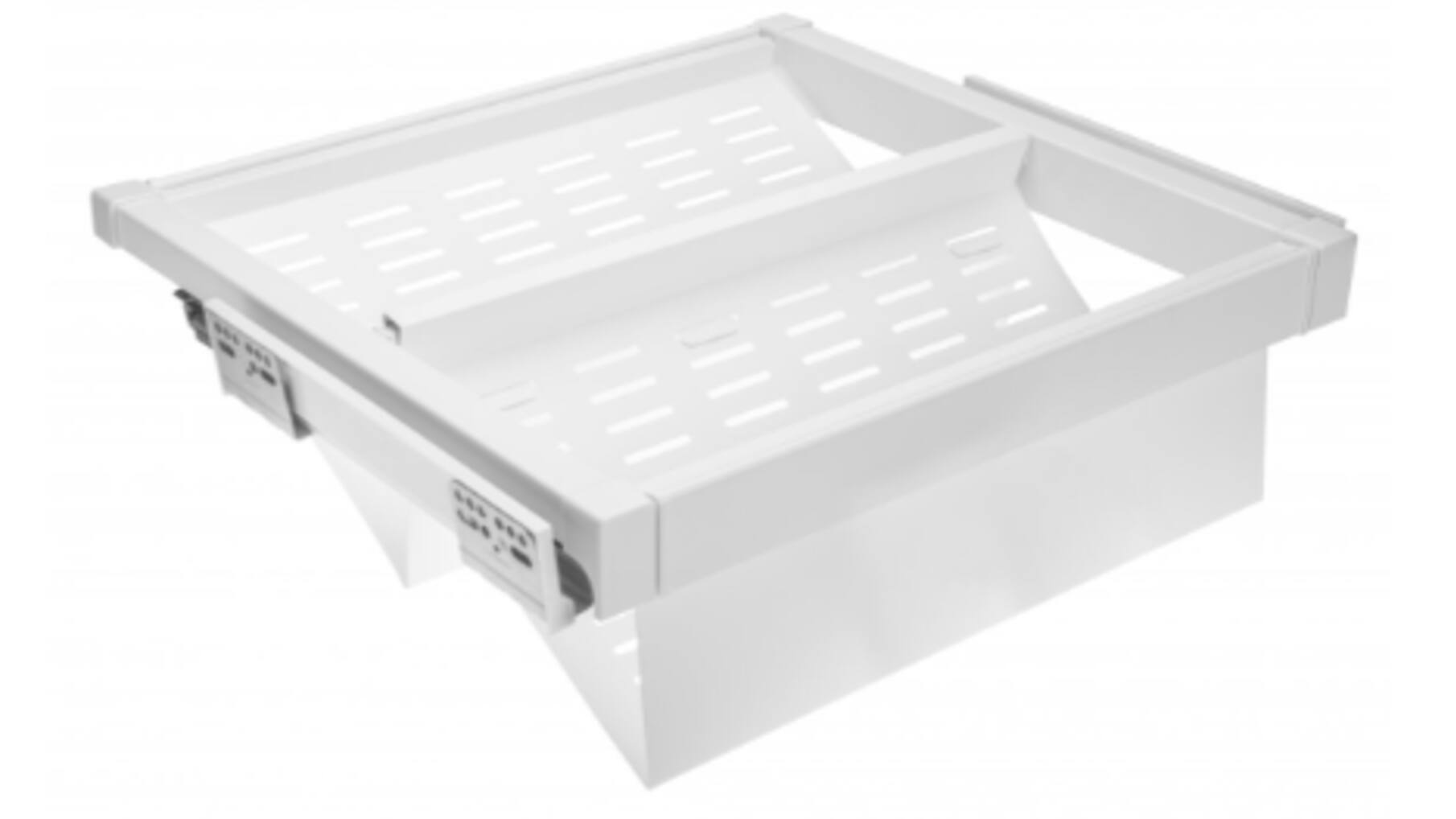 Schoenenrek, uittrekbaar  metal 900 mm SOFT-CLOSE, Wit