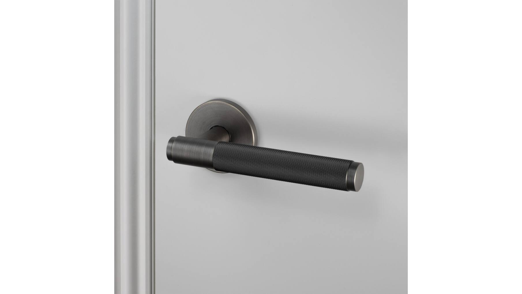 Door Handle Set/Unsprung/Cross/Smoked Bronze