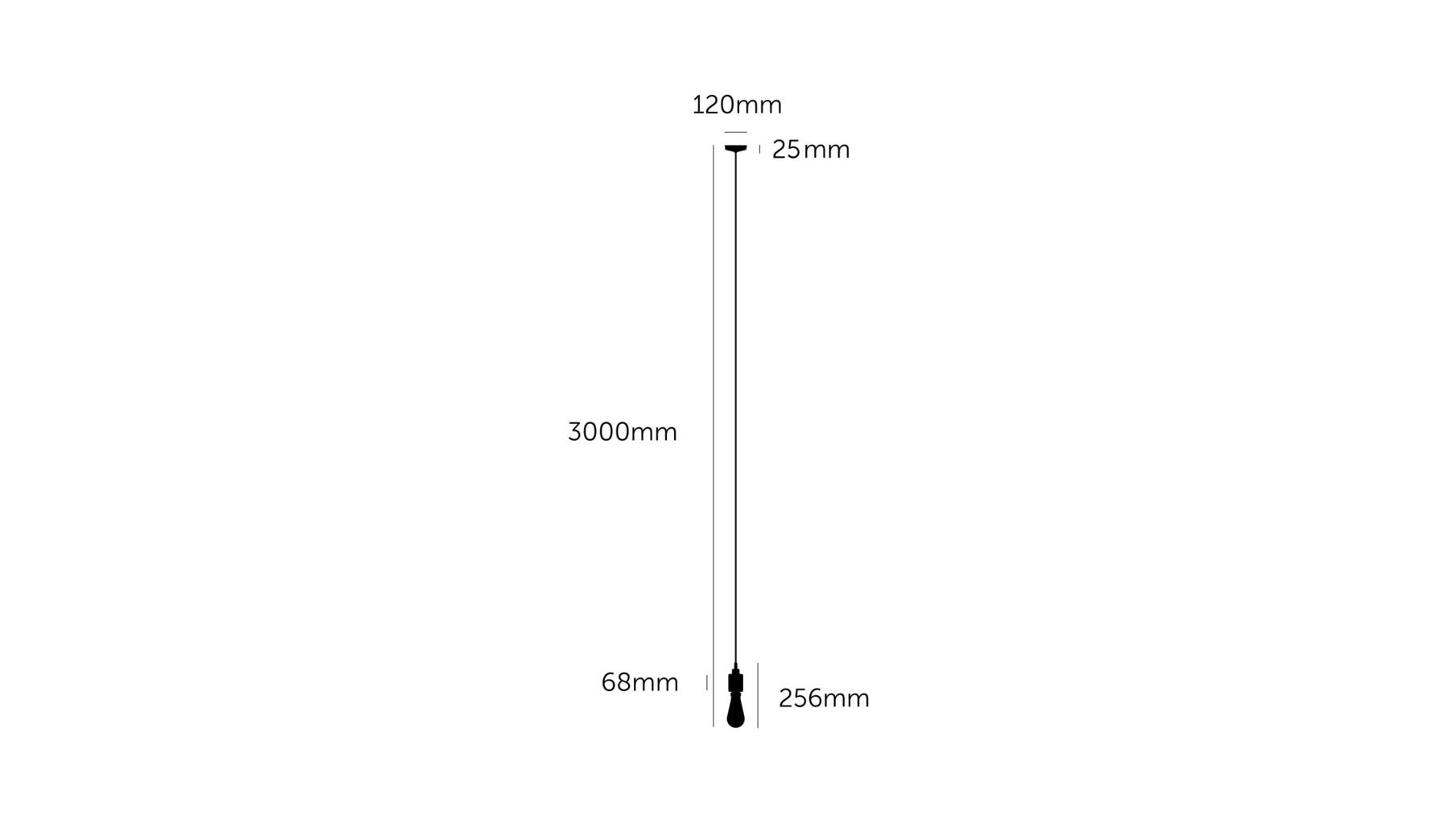 Heavy Metal Pendant Light 3.0M/Linear/Burnt Steel