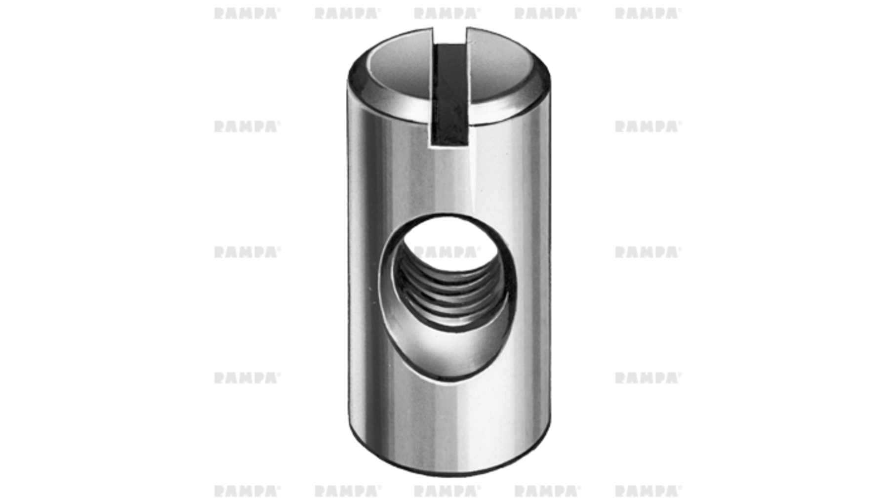 Klobe M8 diameter 12x 18mm lang, verzinkt, gat in het midden