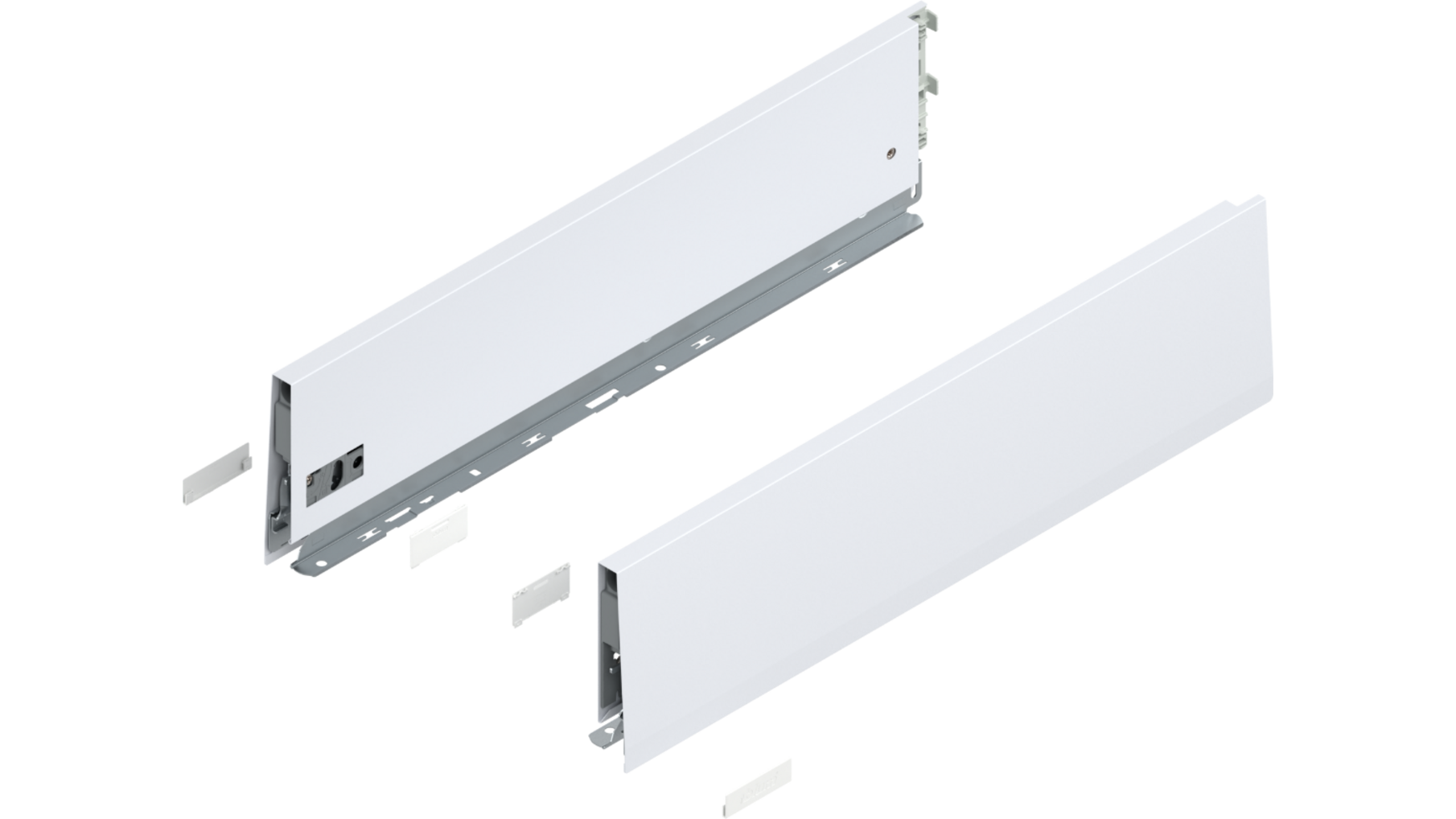 Merivobox zijkant K-hoogte, R+L, 500mm Kleur: zijdewit