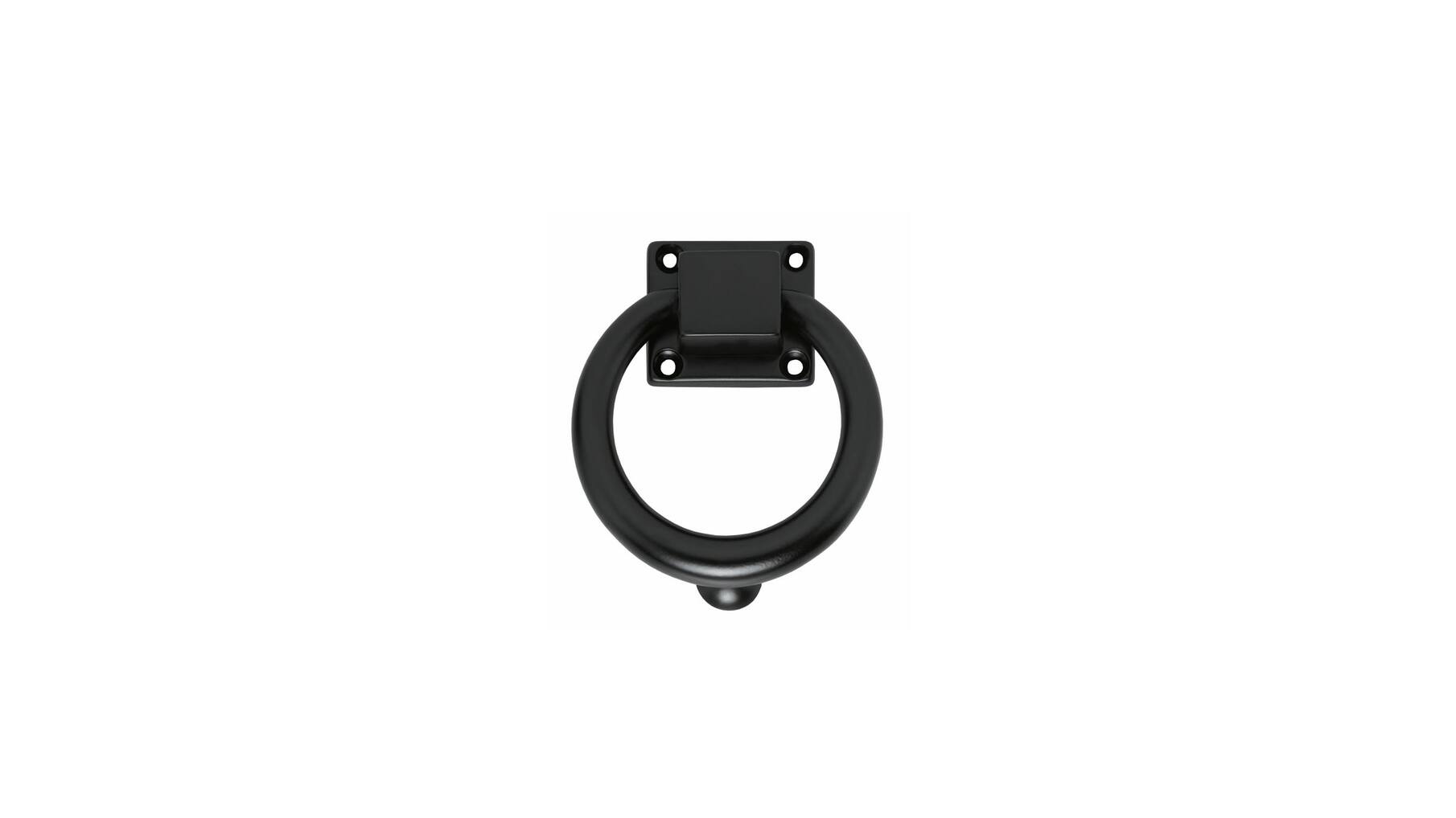 Deurklopper rond 107mm mat zwart