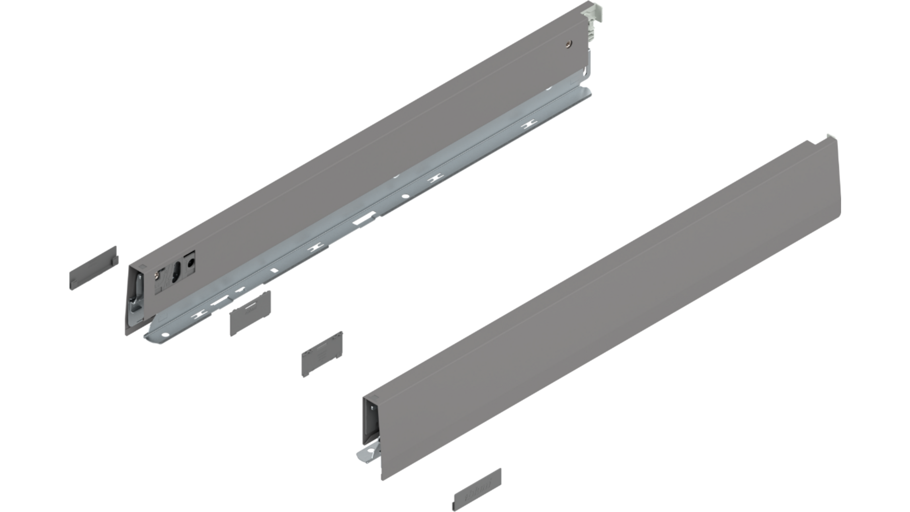 Merivobox zijkant N-hoogte, R+L, 500mm kleur: indium grijs