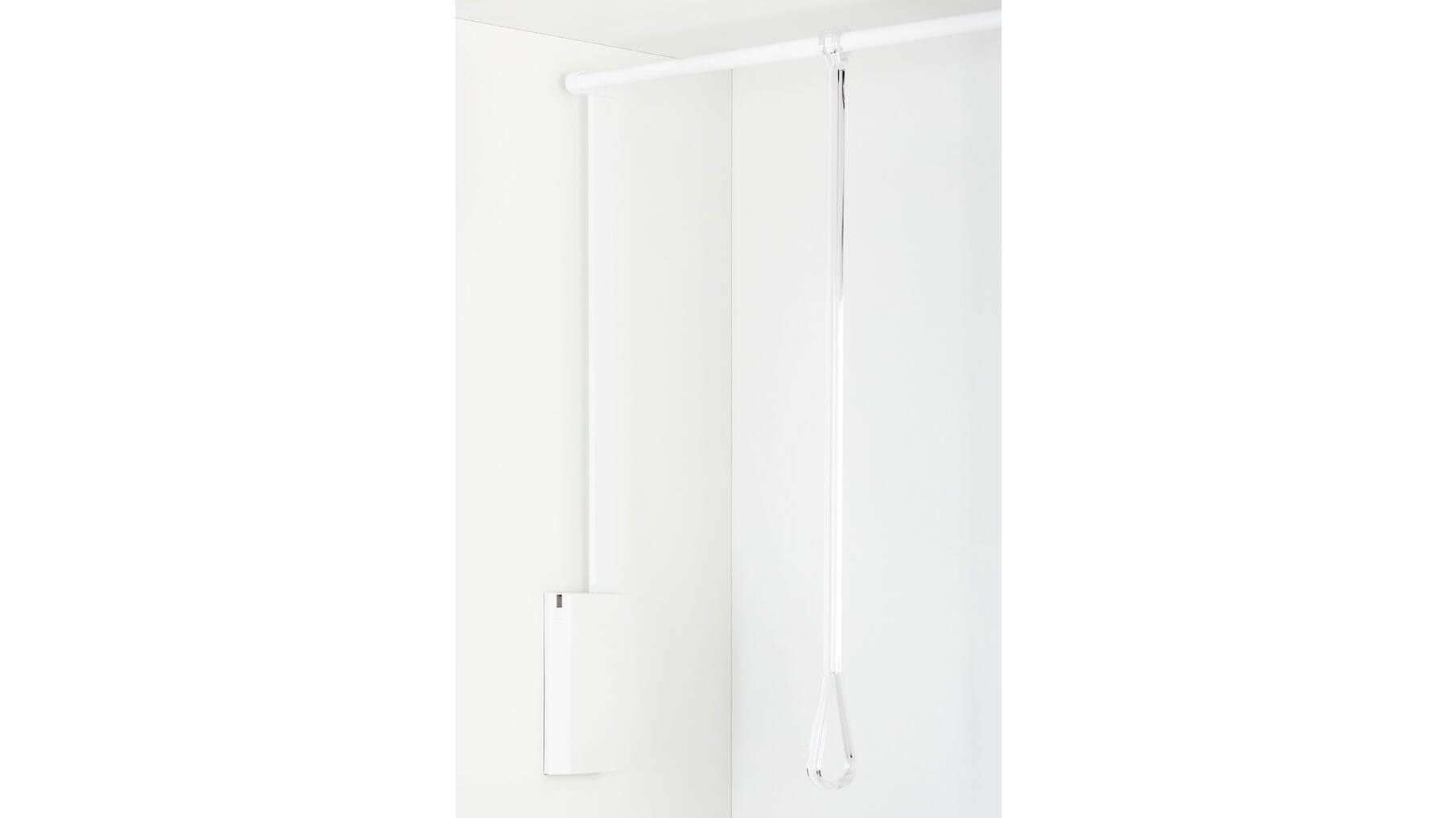 Garderobelift met dubbele soft close 560-950mm wit/wit
