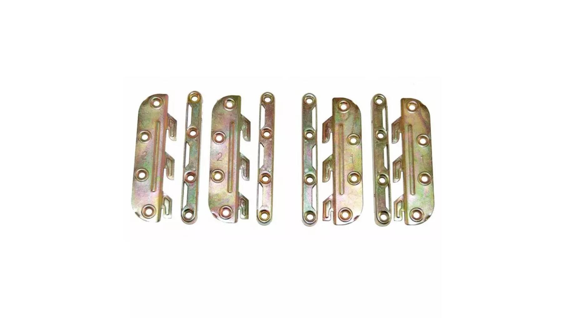 Ledikanthaak 130mm, 3 haaks geelverzinkt , 4xhaak+4xbusdeel