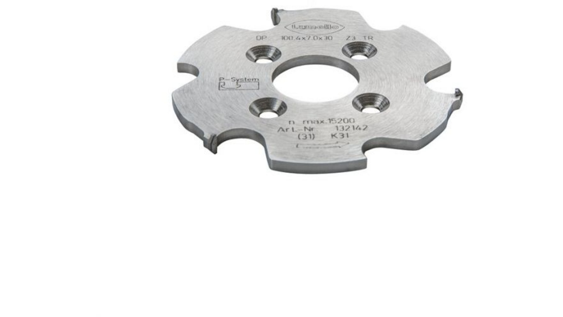 P-system groeffrees CNC ø100,4x7x30mm