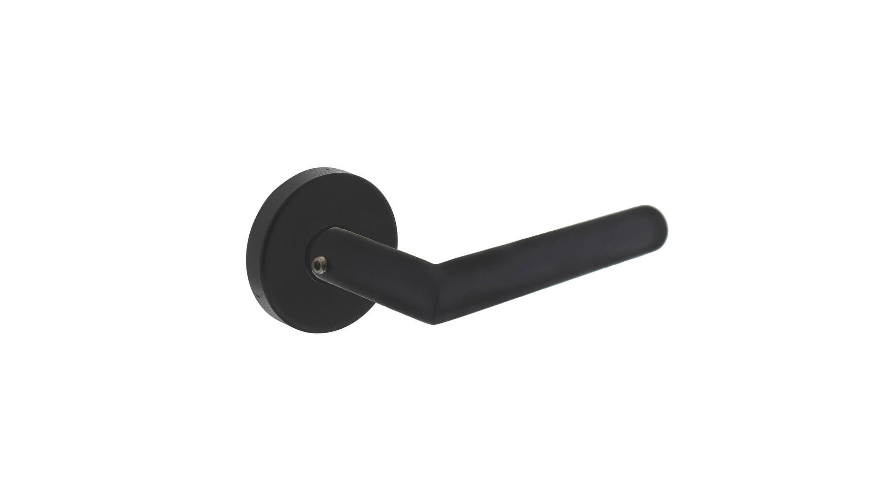 Deurkruk Jura op ronde massieve rozet ø53x10 mm rvs zwart