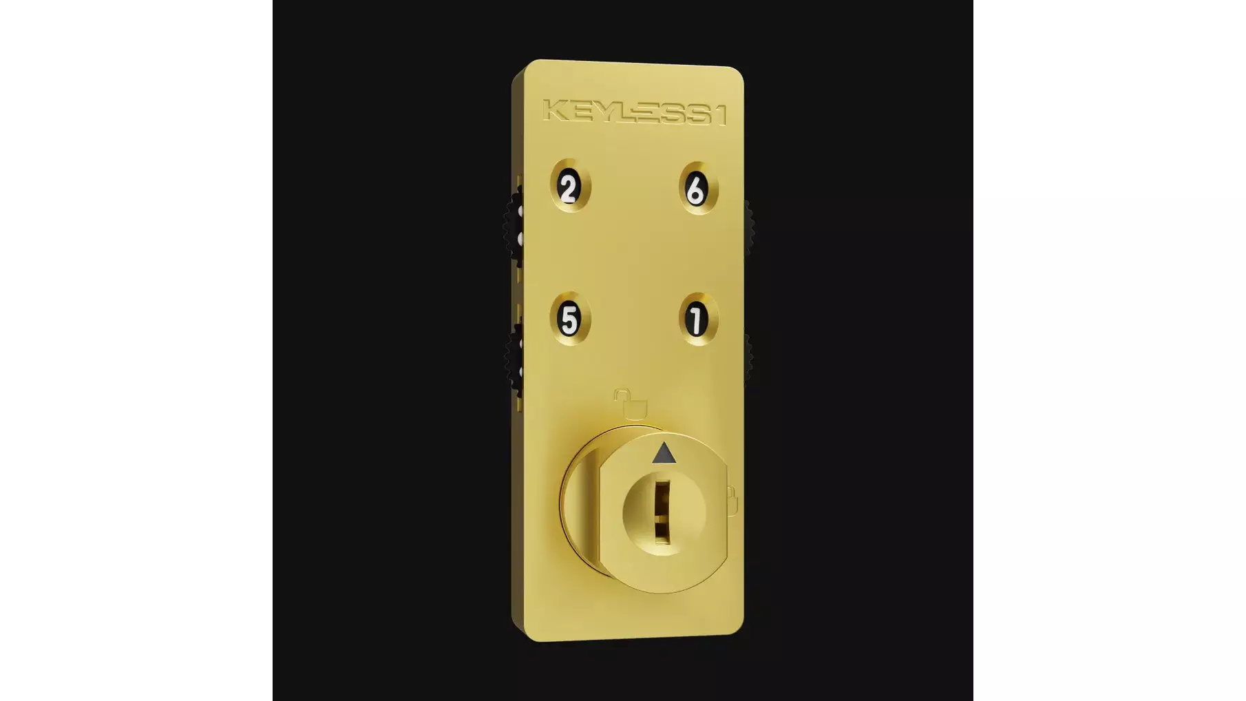Codeslot KEYLESS1 mat goud 4 wieltjes deurdike 1-32mm