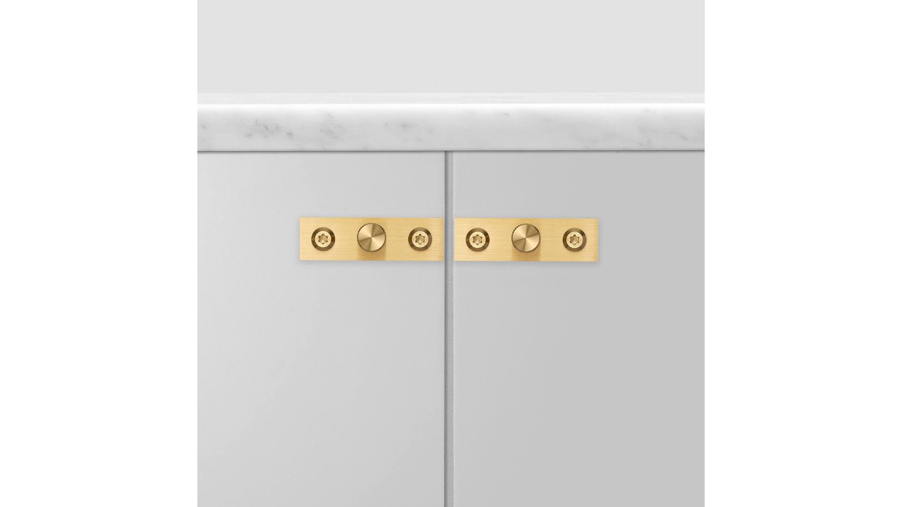 Furniture Knob/Plate/Linear/Set Of 2/Brass
