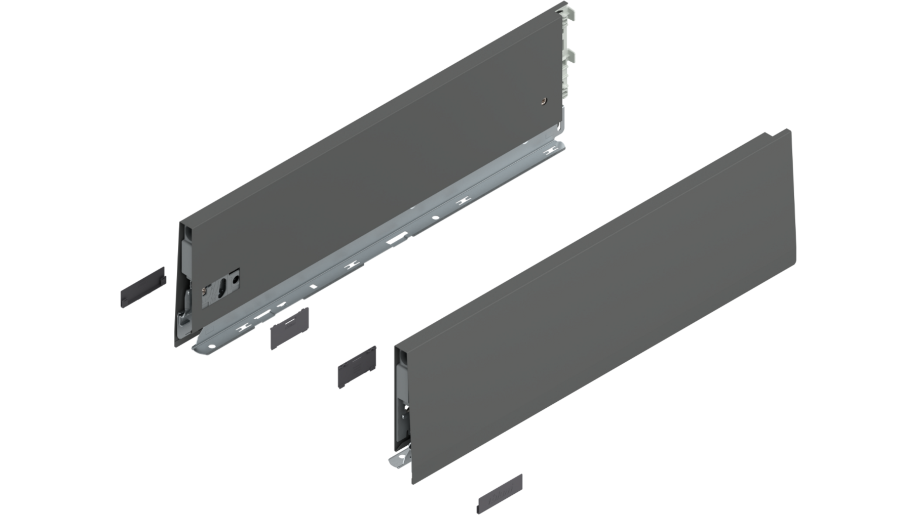 Merivobox zijkant K-hoogte, R+L, 450mm kleur: orion grijs