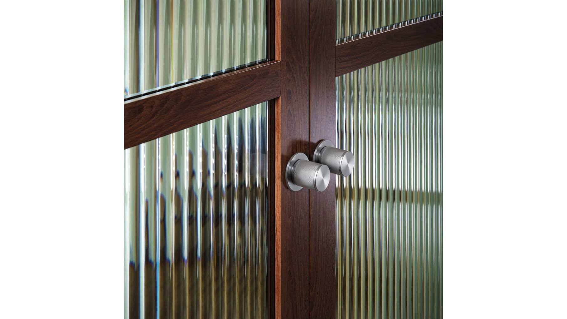 Door Knob Set/Linear/Welders Black