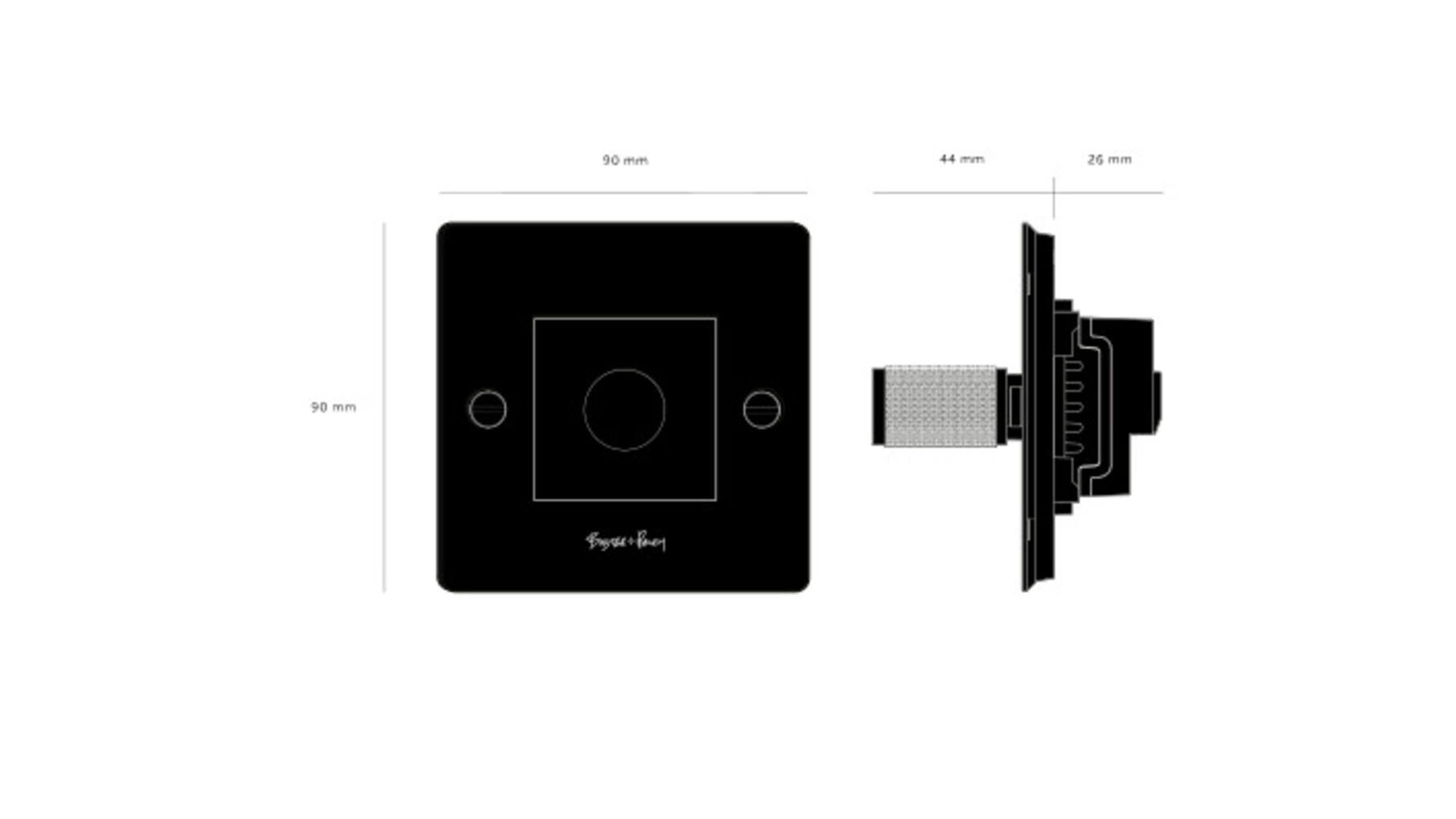 1G Dimmer/100W Led/2 Way/Smoked Bronze